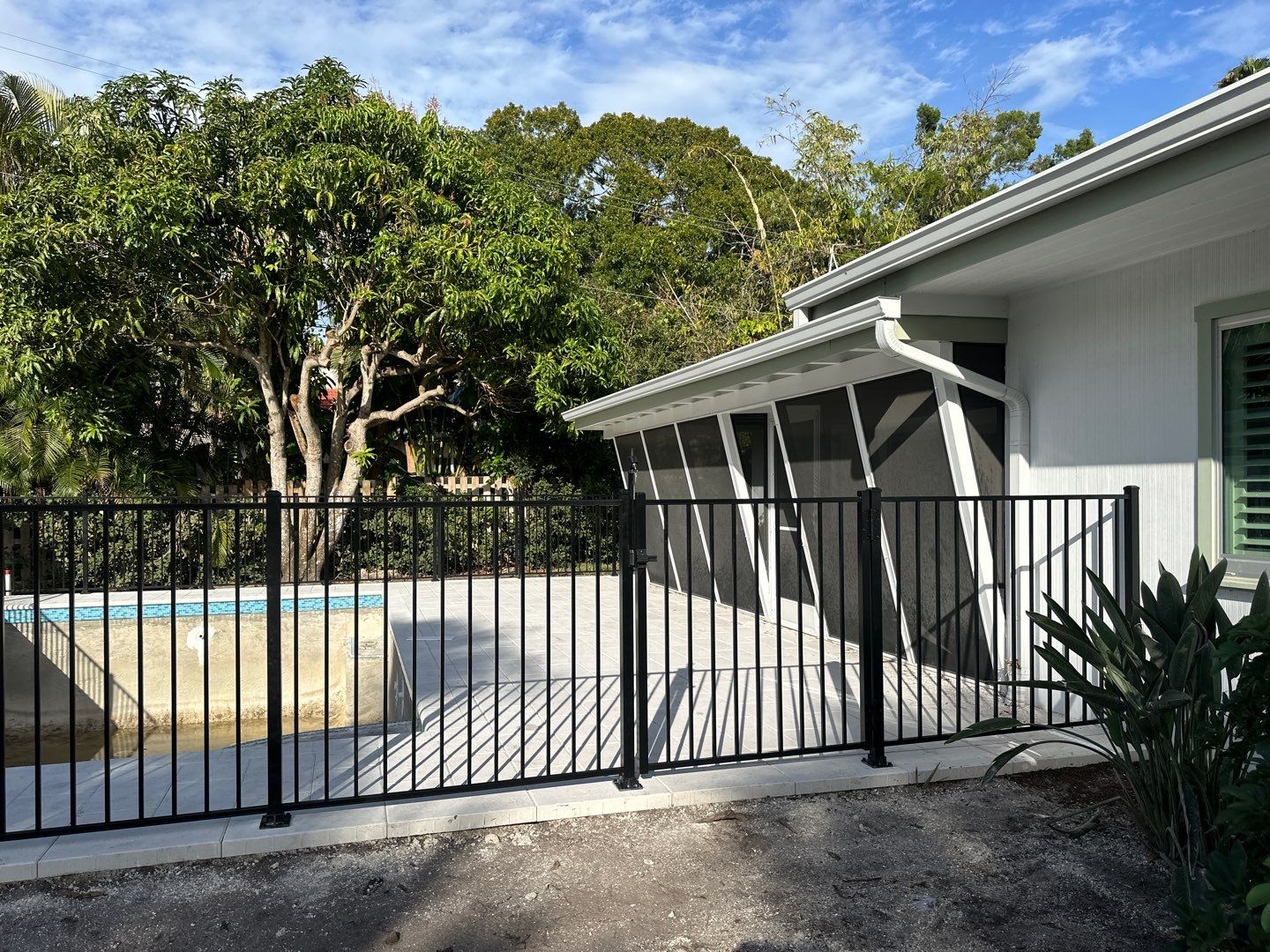 Aluminum Fence Installation using Black 3 Rail Aluminum Fence by Asap fence and gates, LLC