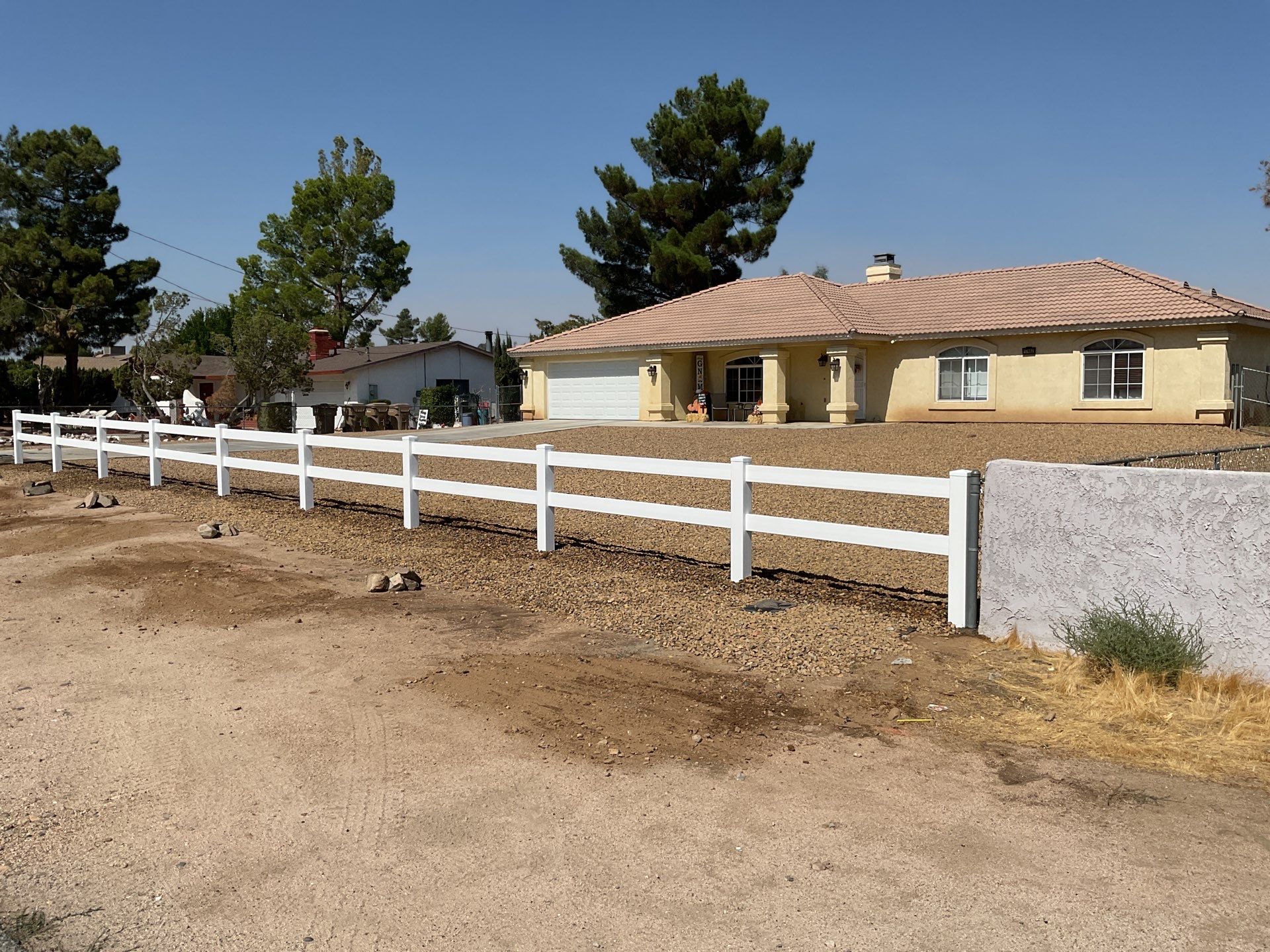 2-Rail Ranch Vinyl Fence  by Fence Guys Inc. 