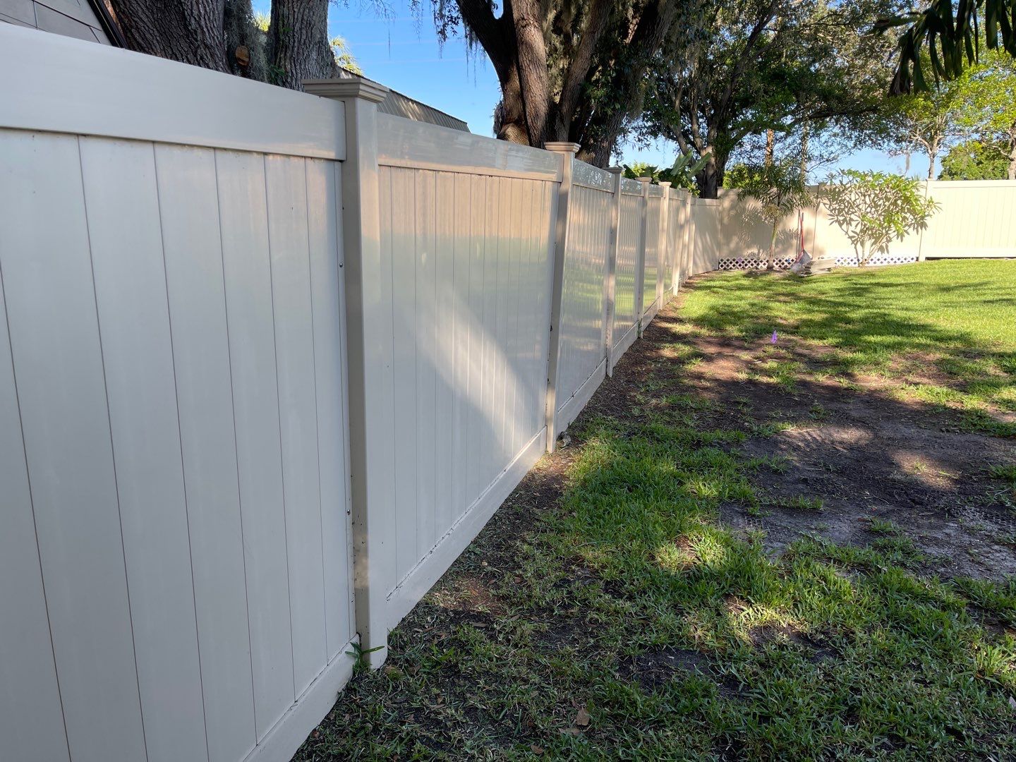Bradenton, FL 8 ft. Tall Tan Vinyl Privacy Fence by Asap fence and gates, LLC
