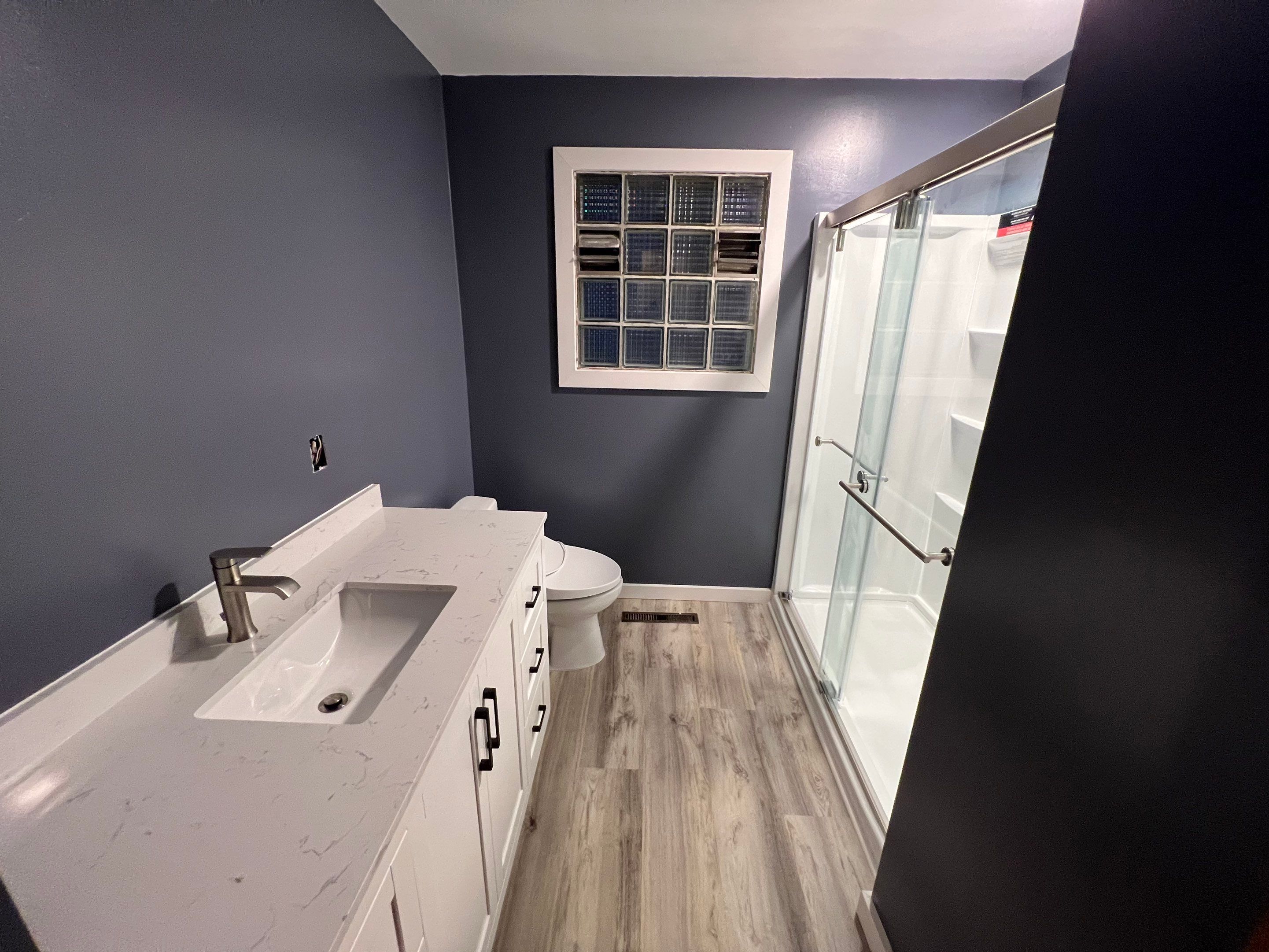 Bathroom Remodel using Shower Kit by Villegas Remodeling, LLC