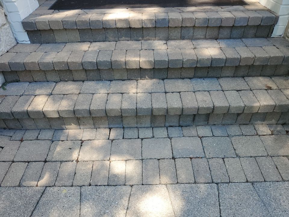 Brick paver clean, sand and seal.  using Surebond SB-1300 by Northern Power Washing LLC.