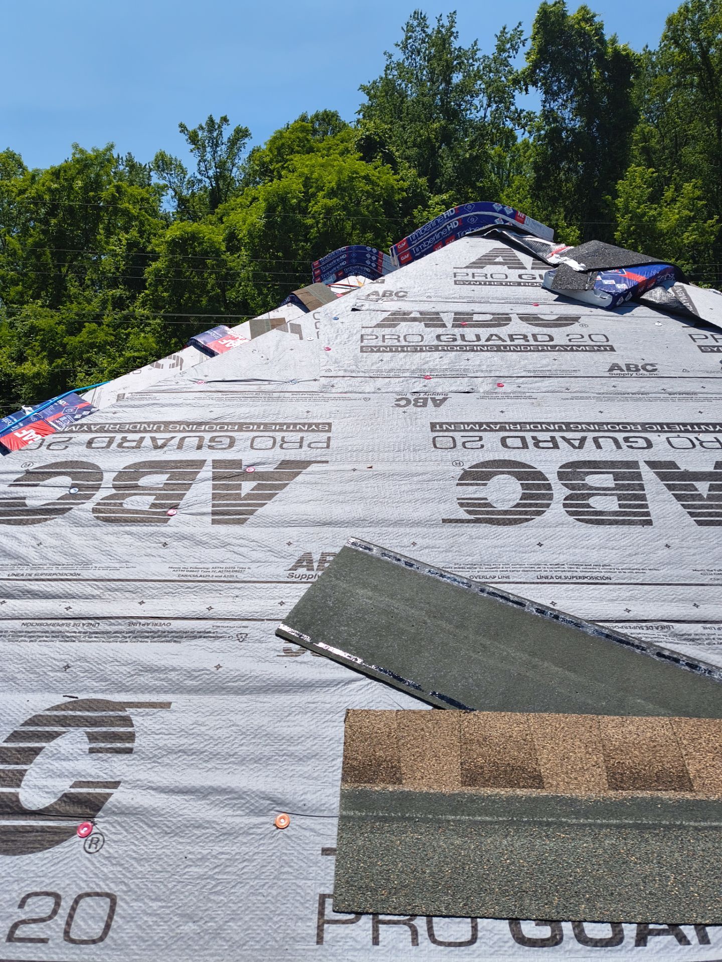 Residential Roofing Installation using GAF Timberline HDZ Shakewood by Rainstoppers Roofing