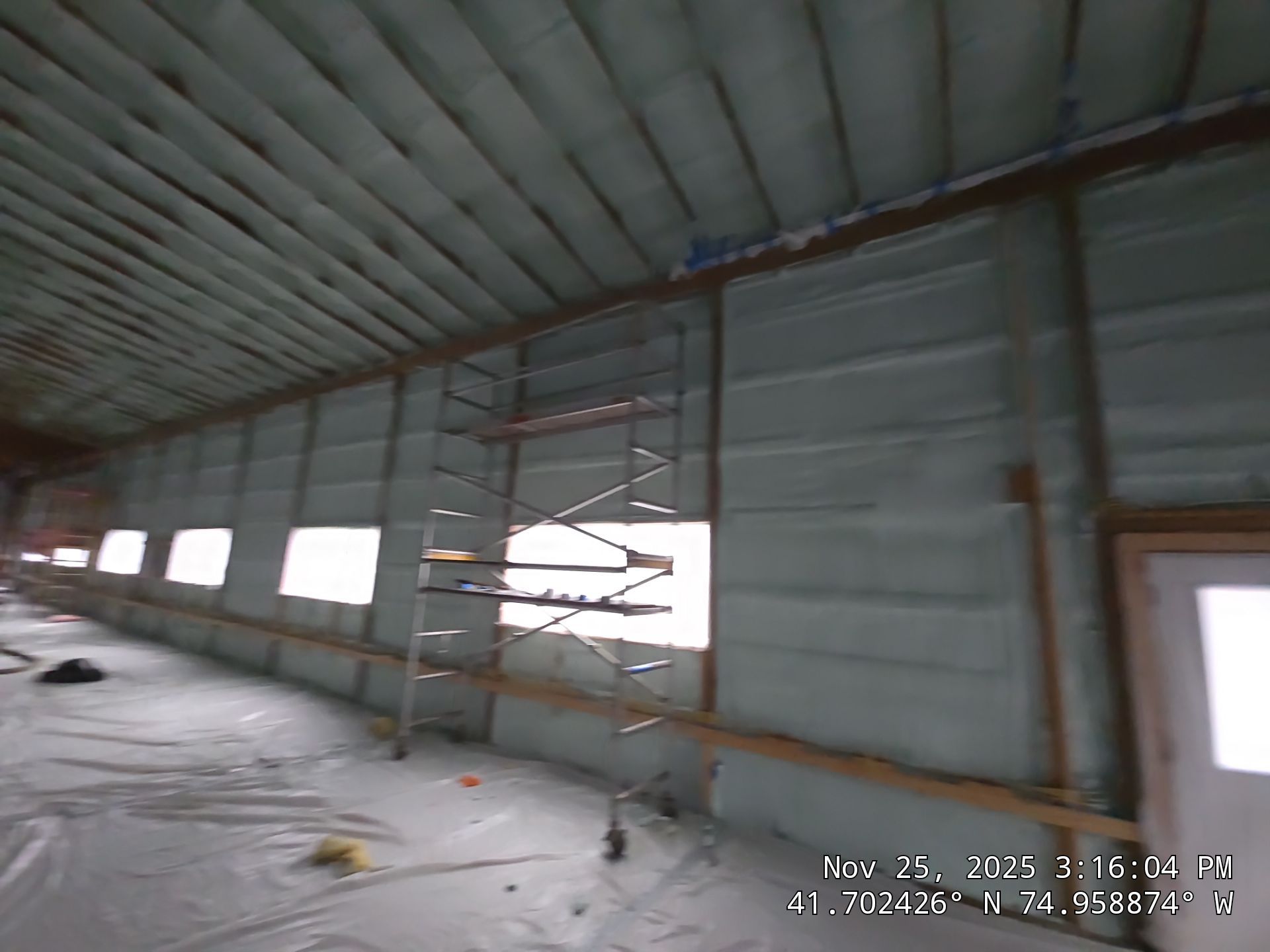 Exterior Walls using Closed-Cell Spray Foam by NYS Foam & Energy
