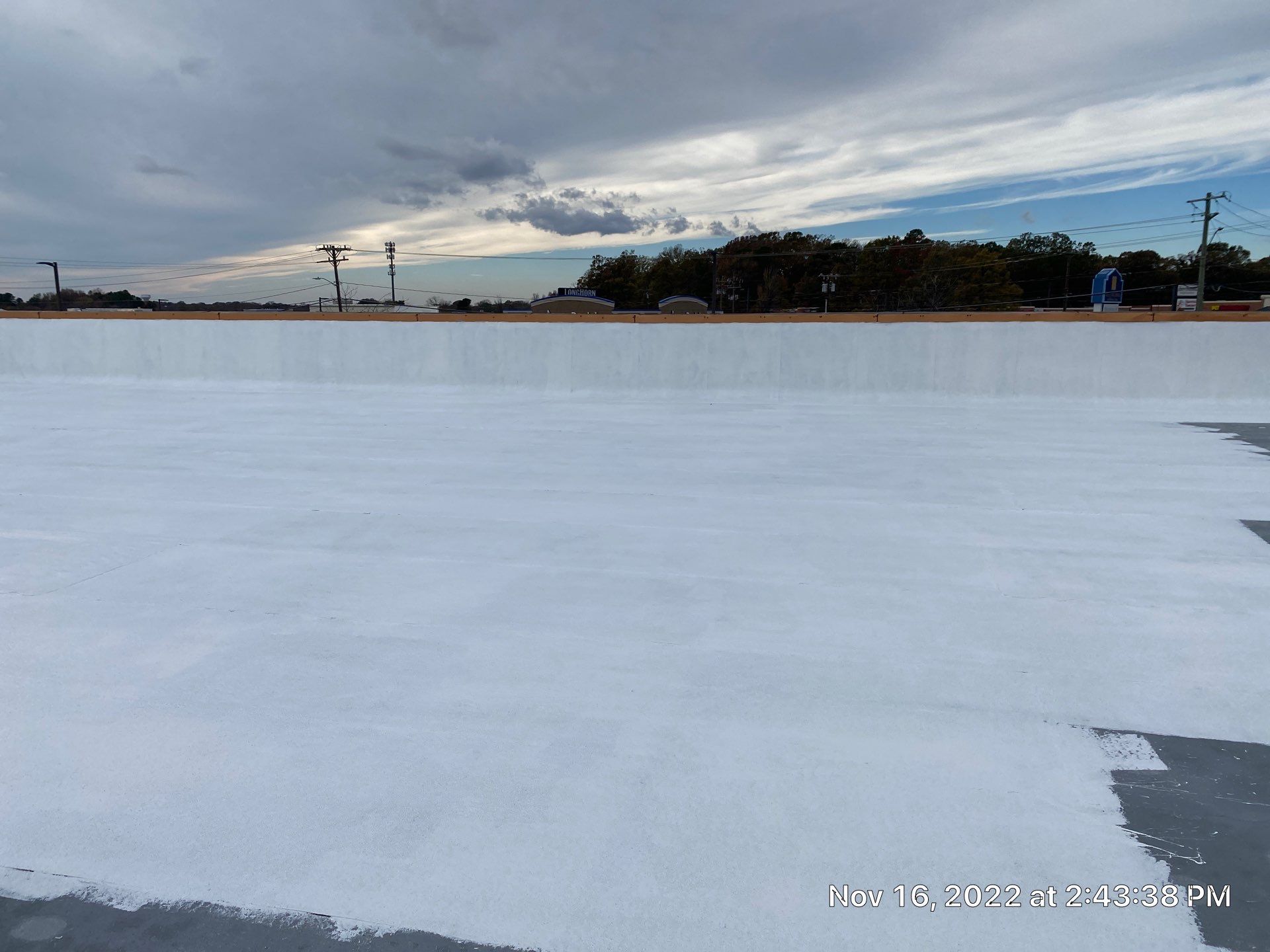 Commercial Coating using Poly Urerthane and Silicone Coating by Just In Time Roofing and Restoration