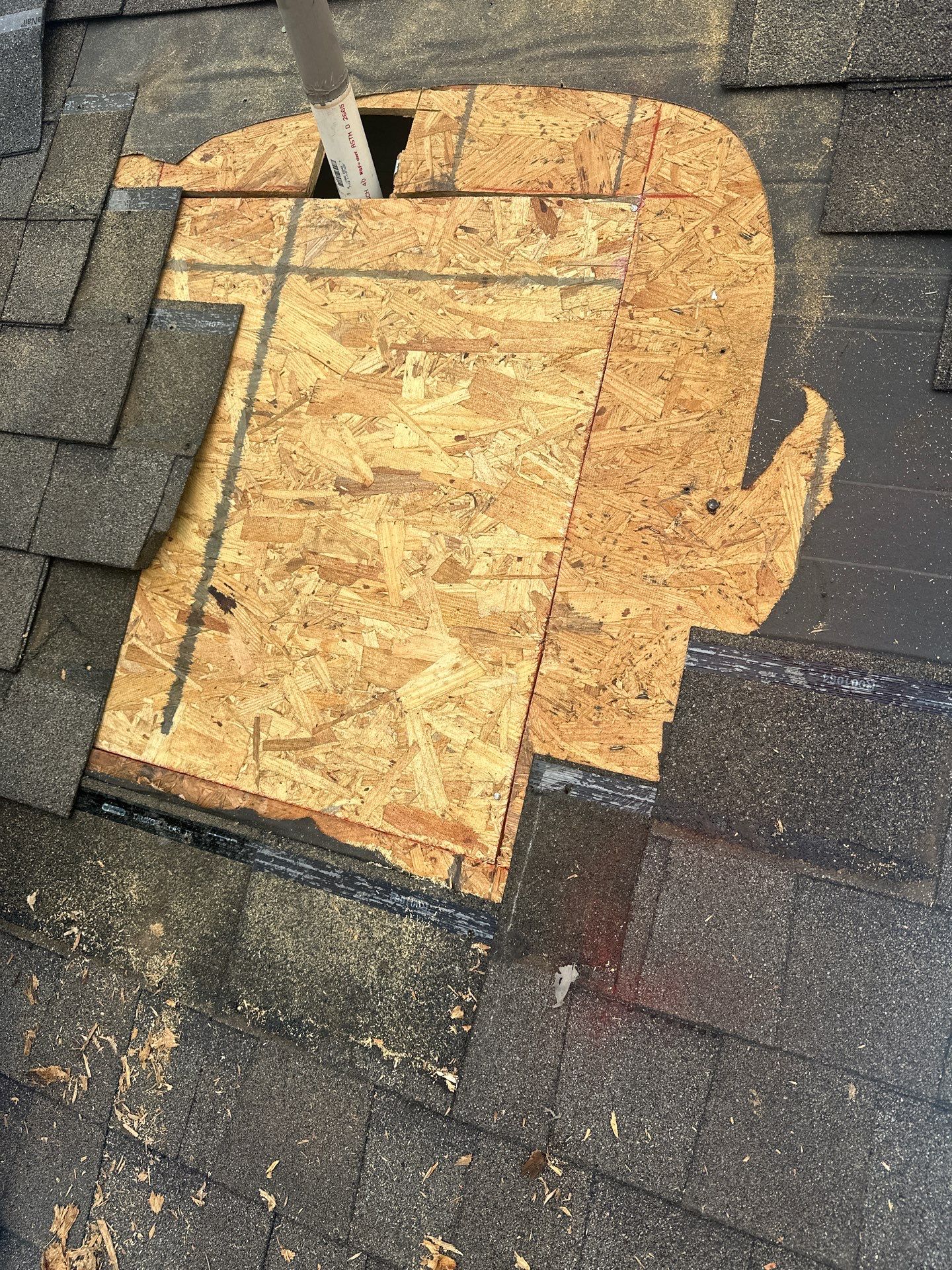 Hail Damage using Owen's Corning Duration (Lifetime) Shingles by Roof Repair Company