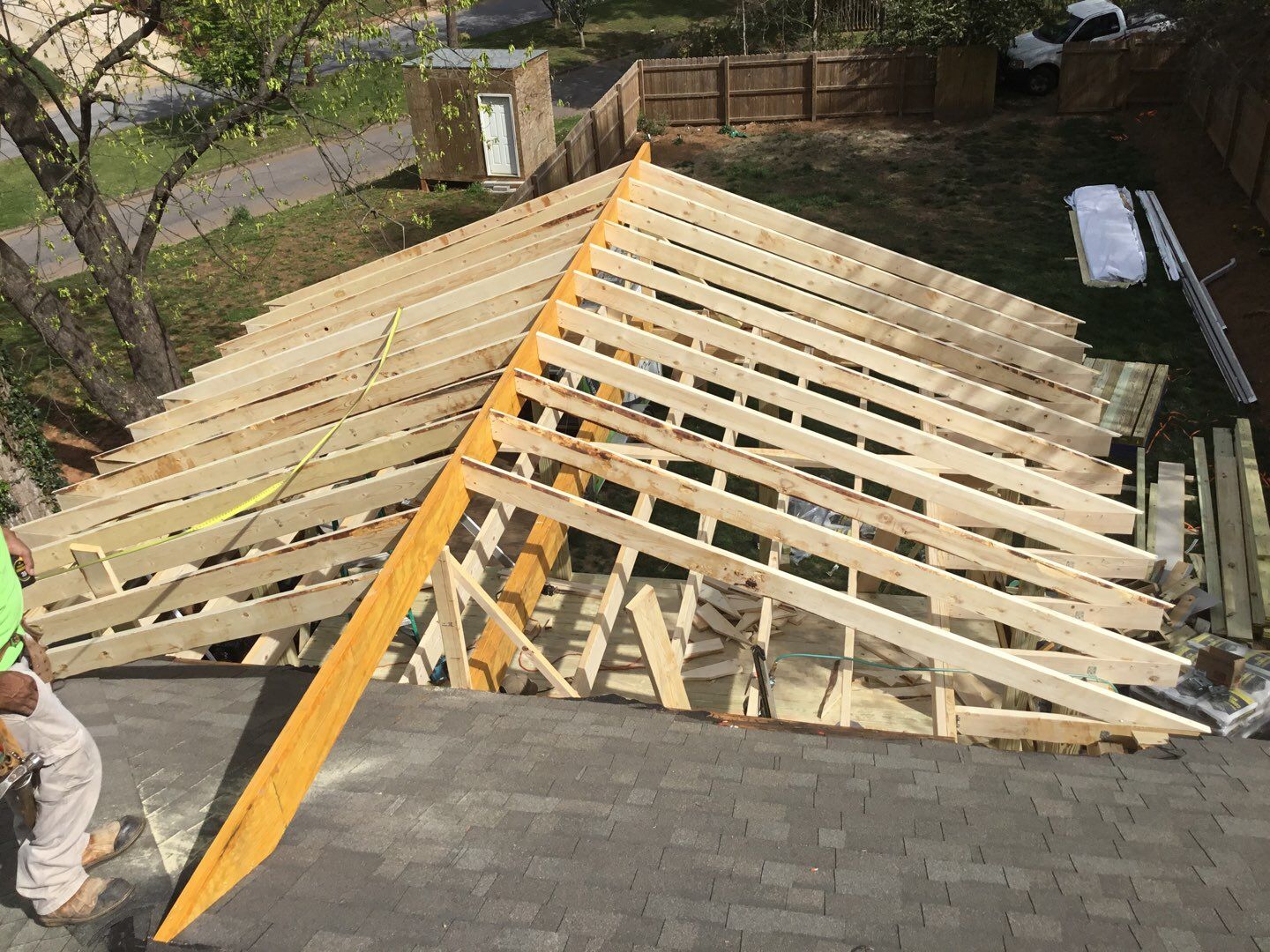 Custom Screened Porch Addition with Vaulted Wood Ceiling in Atlanta by Swift Home Renovations