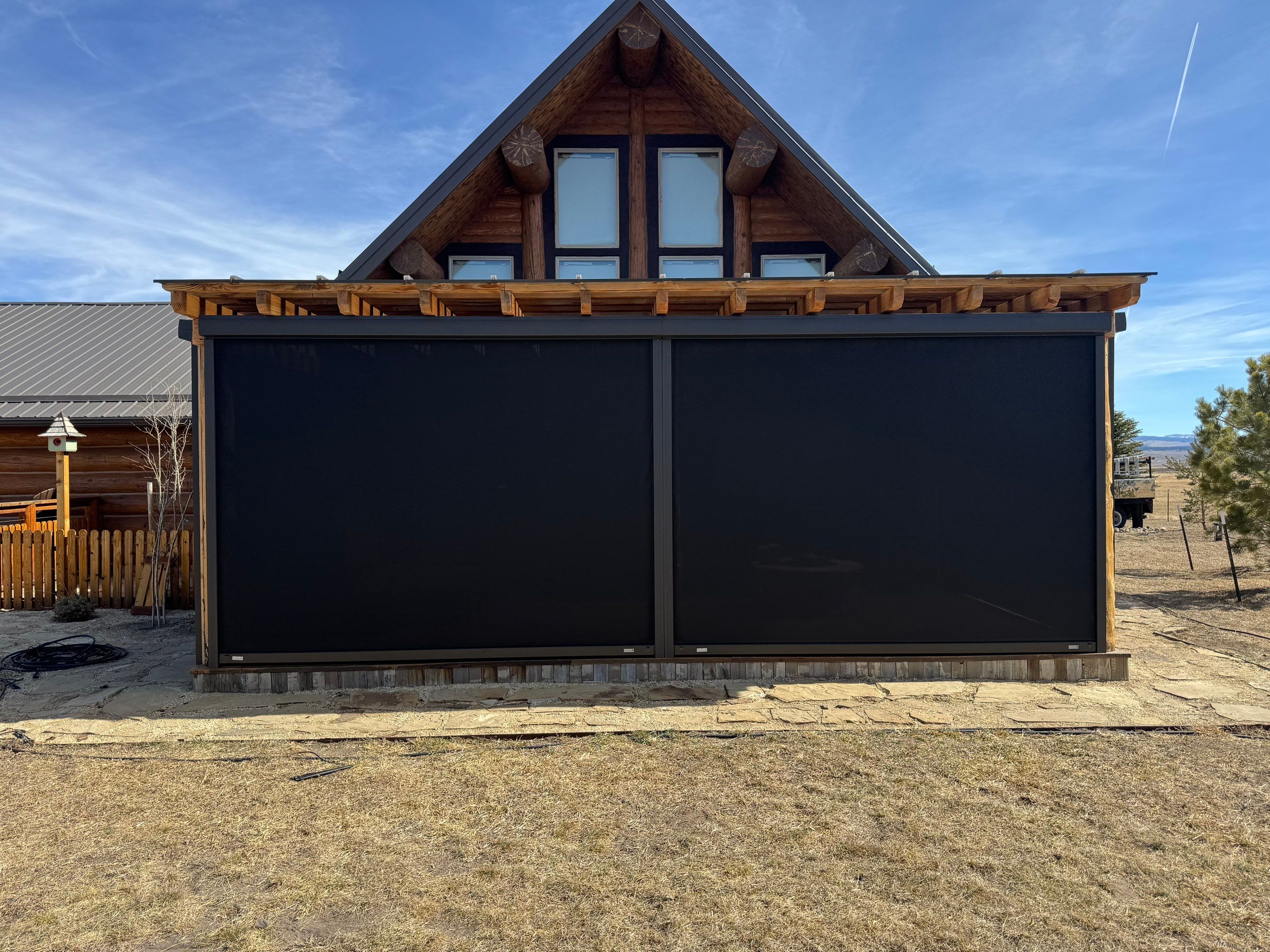 Motorized Screens using Progressive MagnaTrack Screens by Outdoor Solutions Colorado