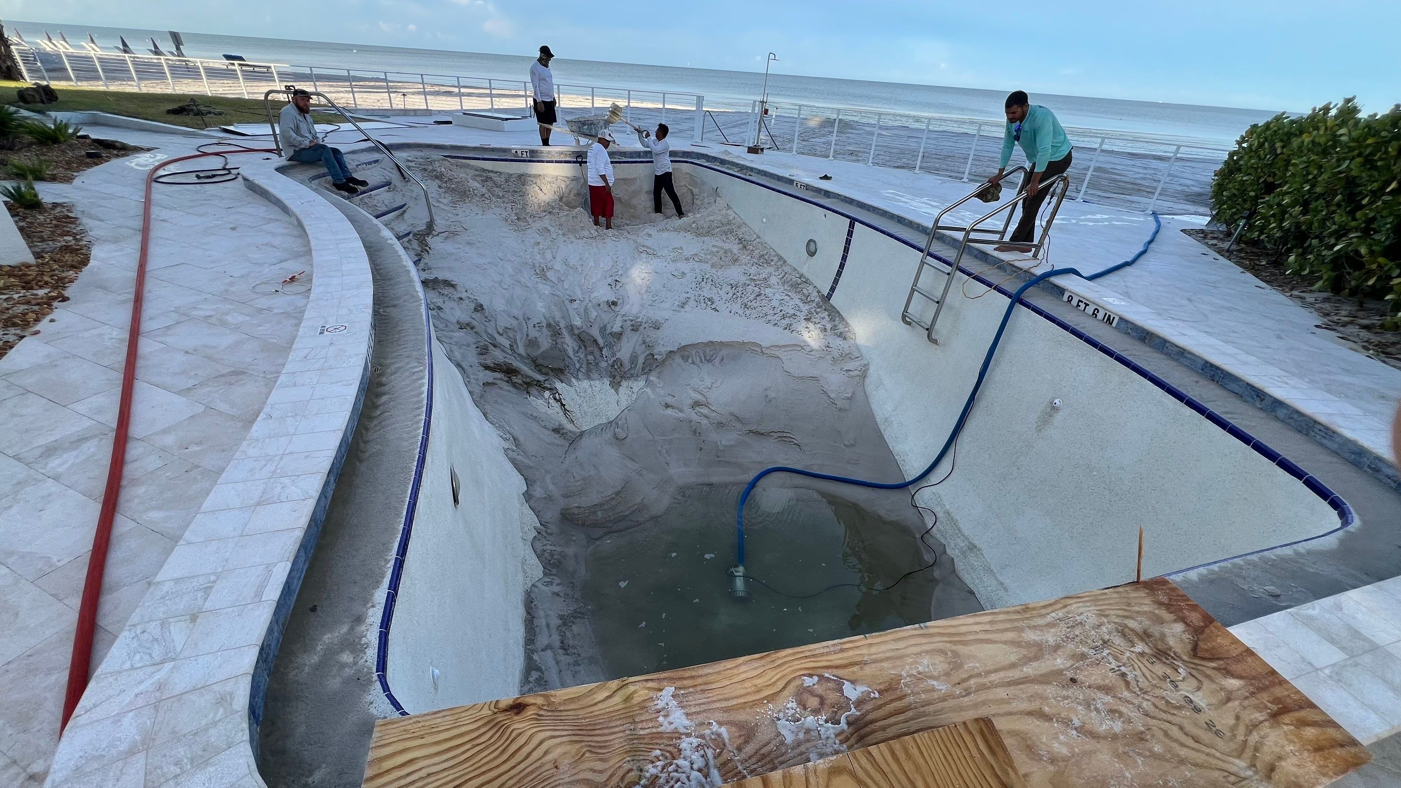 Naples Condo Pool Cleanout by APS Power & Water