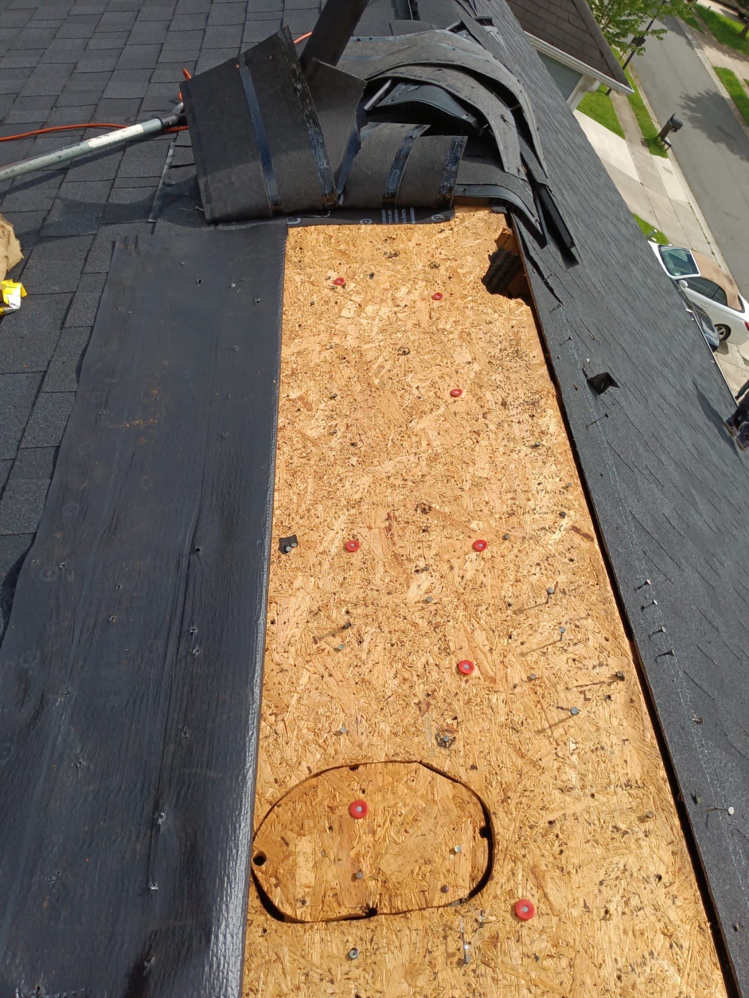 Roof replacement and interior repair by hail damage by Just Brilliant Restoration JBR