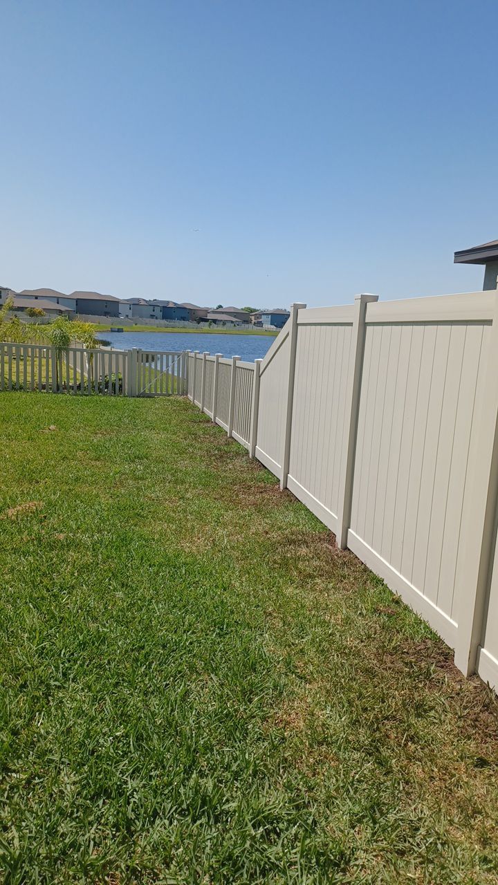 Sun City 6 ft. Tall Tan Vinyl Privacy Fence by Asap fence and gates, LLC