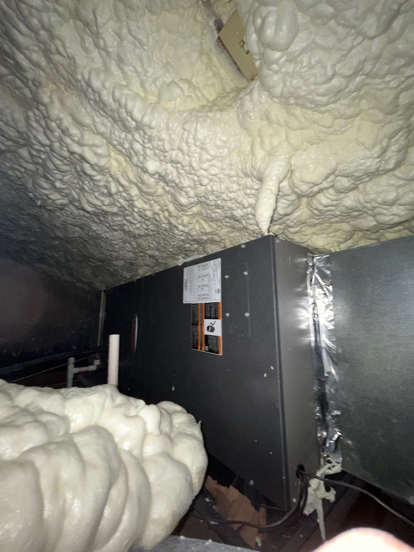 Basement Exterior Walls using Crawl Space Liner by NYS Foam & Energy