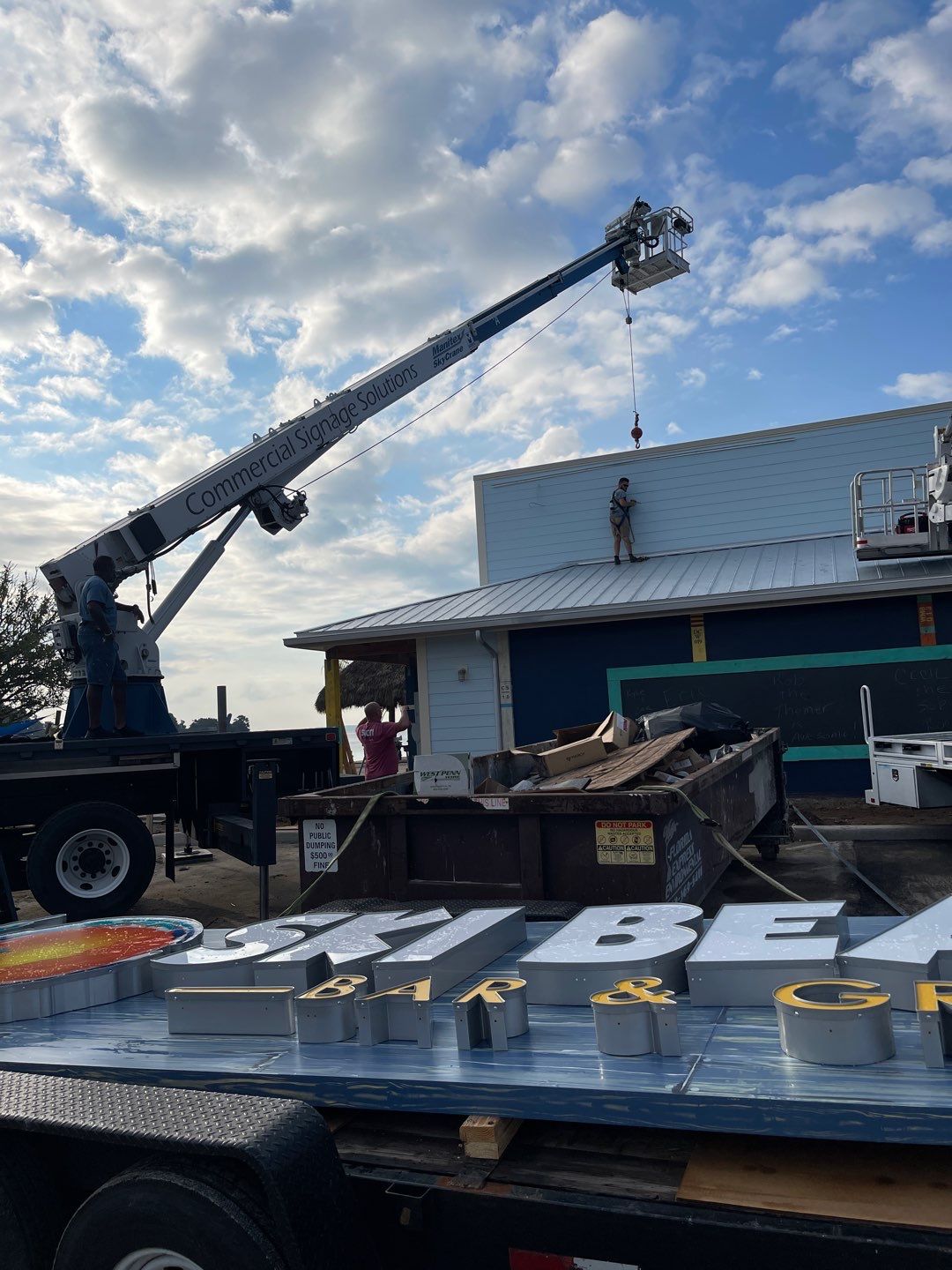 Channel Letters on Backer for Ski Beach Bar and Grill by SignCrafters