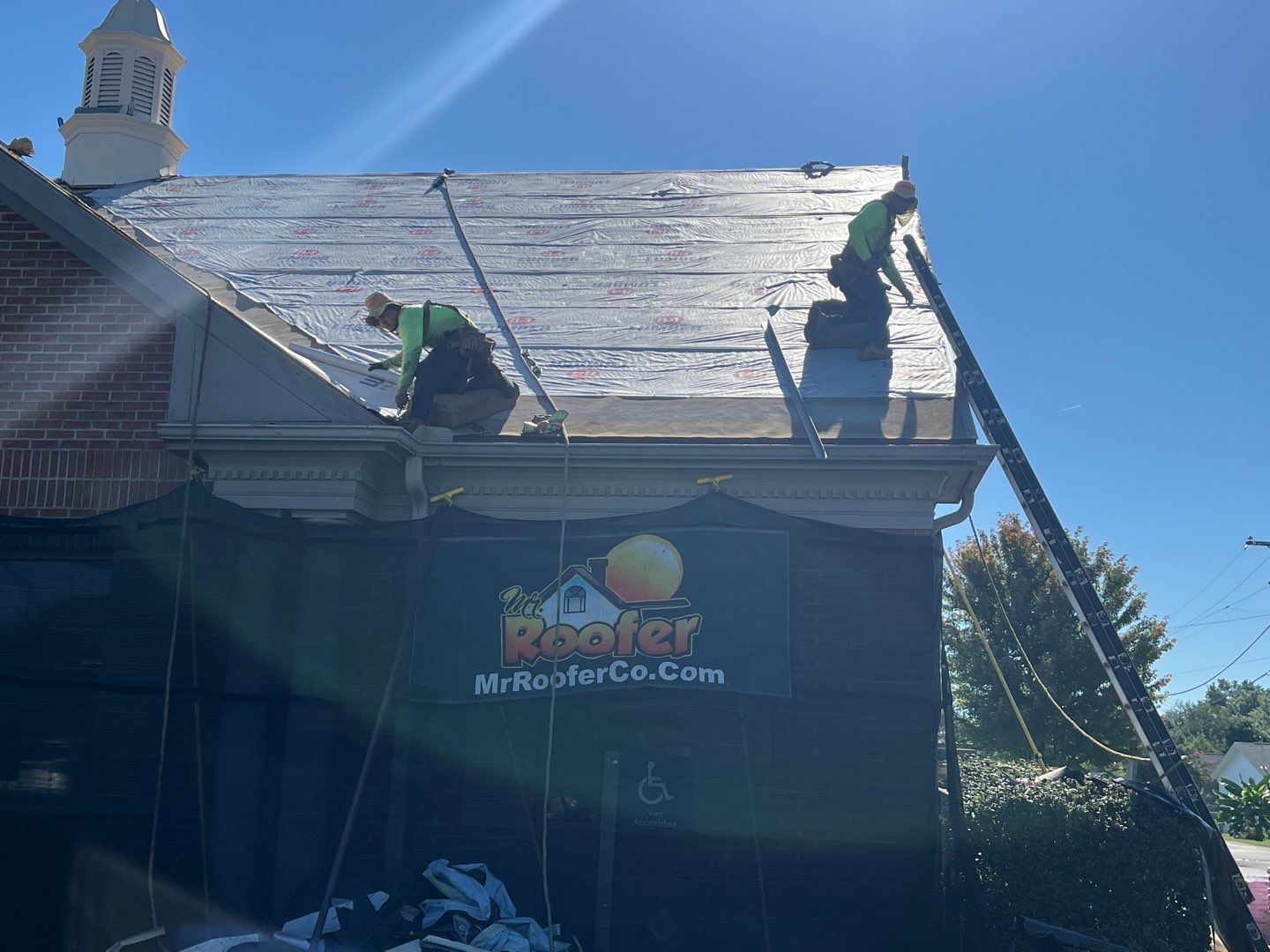 Commercial Roofing Installation using Performance Shingles by Mr. Roofer