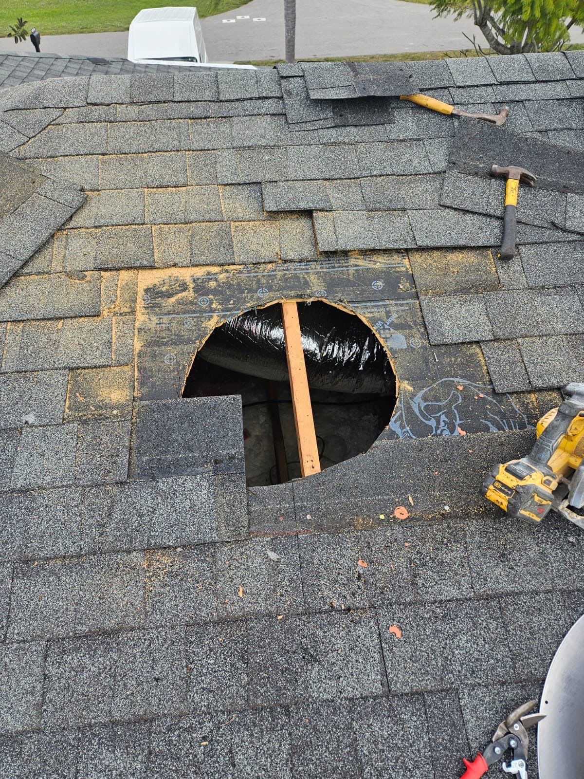 Residential Roofing Repair using Shingle and Solar Exhaust Fan Install by Four Peaks Roofing