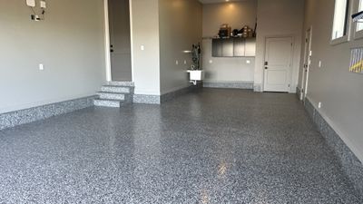 Mark L. transformed his garage with a new flake floor