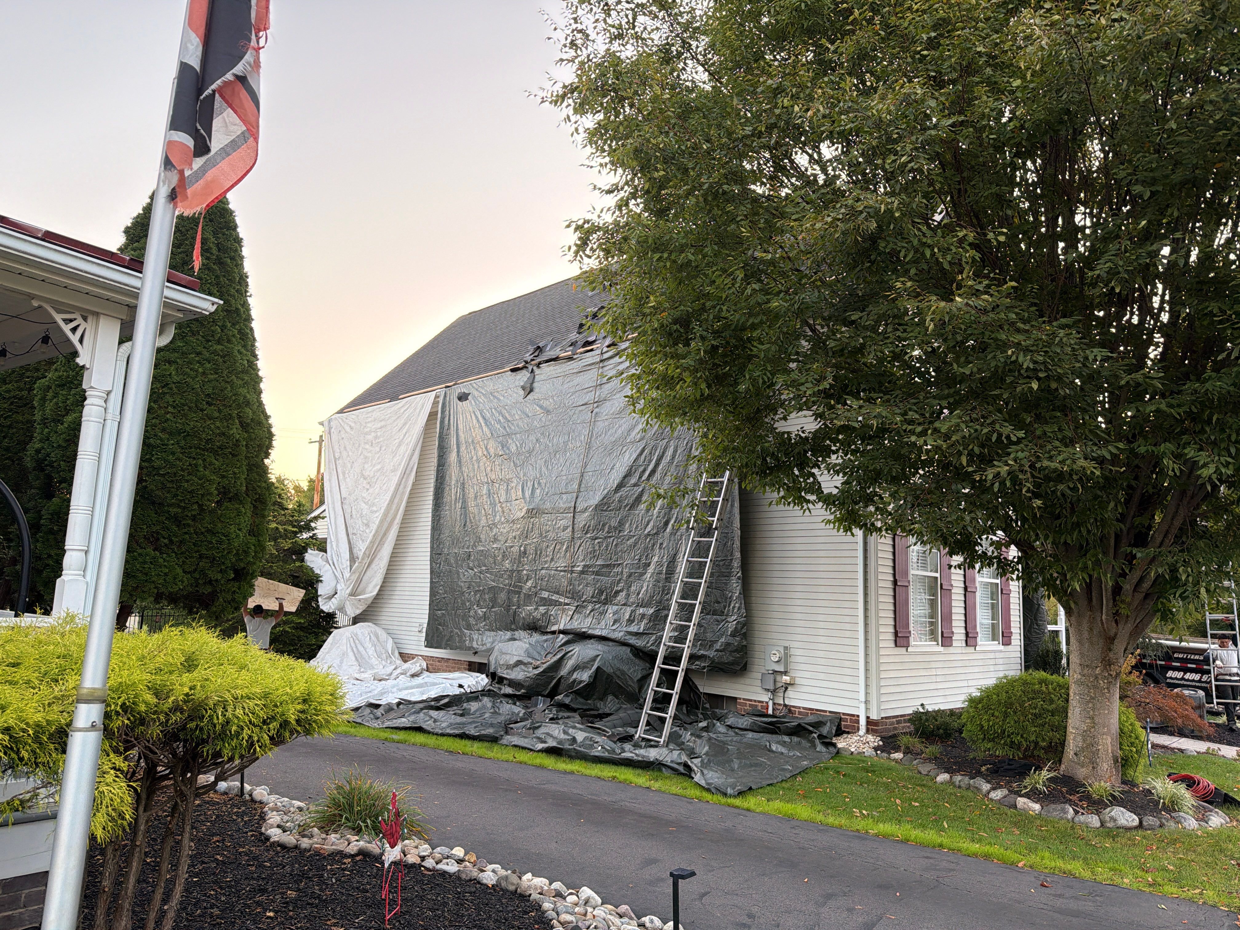 Complete Asphalt Shingle Roof Replacement for Home and Garage in Ivyland by Stofan Construction LLC