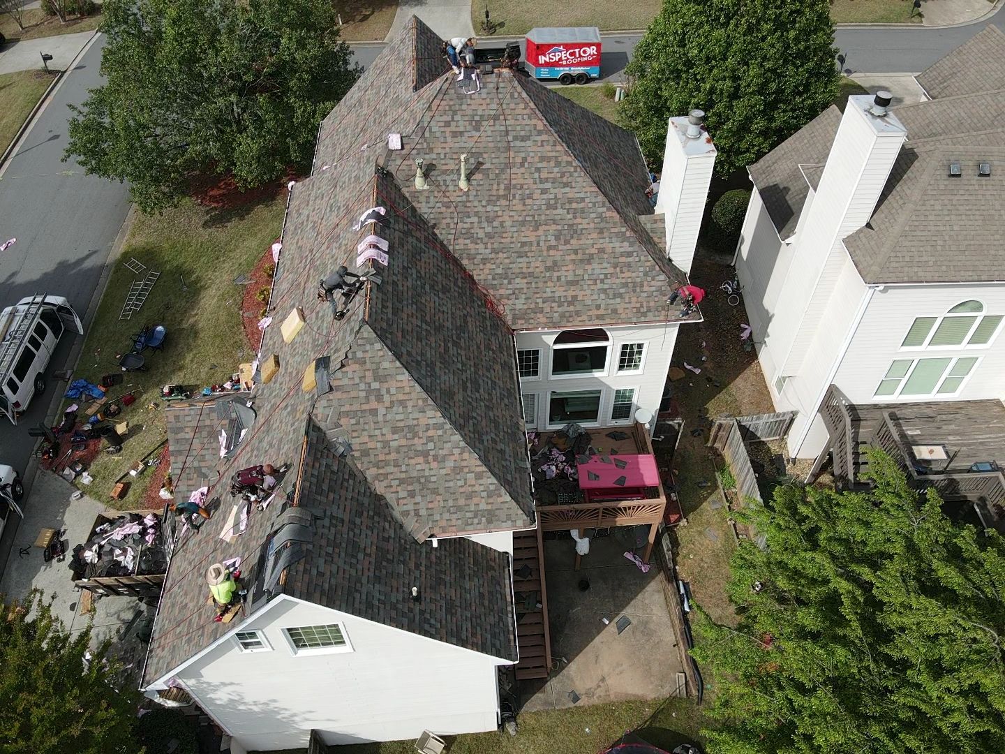 Residential Roofing Installation using Owens Corning by Inspector Roofing and Restoration