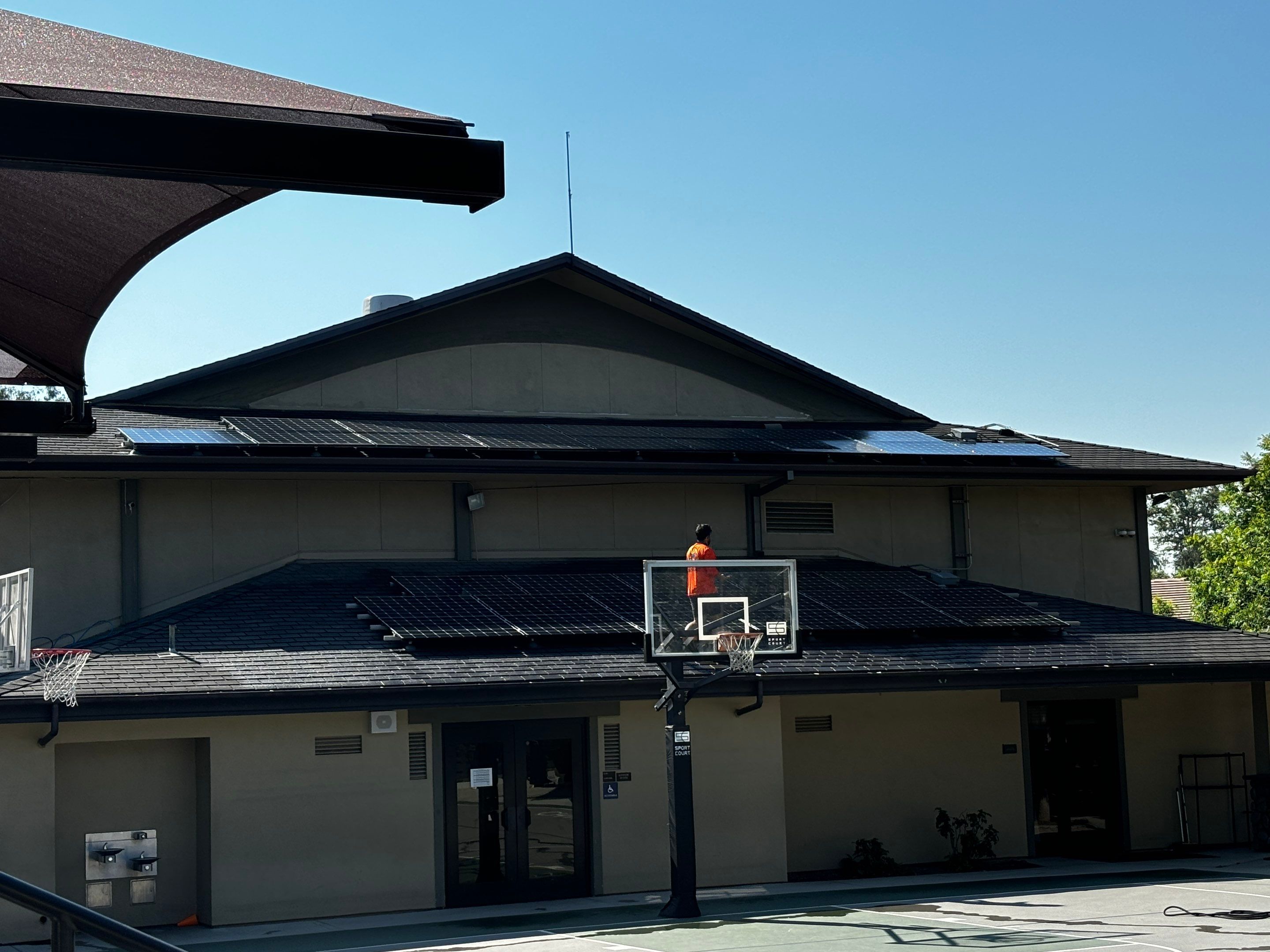 Commercial Solar Panel Cleaning for Chandler School in Pasadena Ca by Palm Coast Solar Cleaning