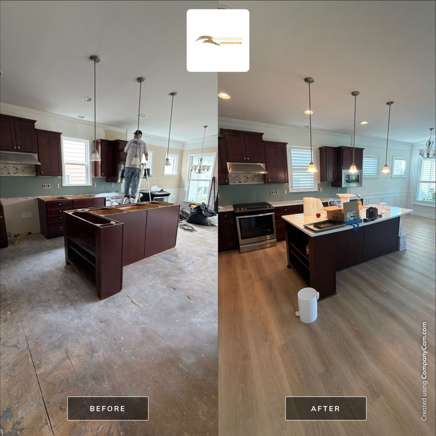 Luxury Vinyl Plank Flooring Installation and Interior Refresh in Durham by Billy Weatherspoon Contractor
