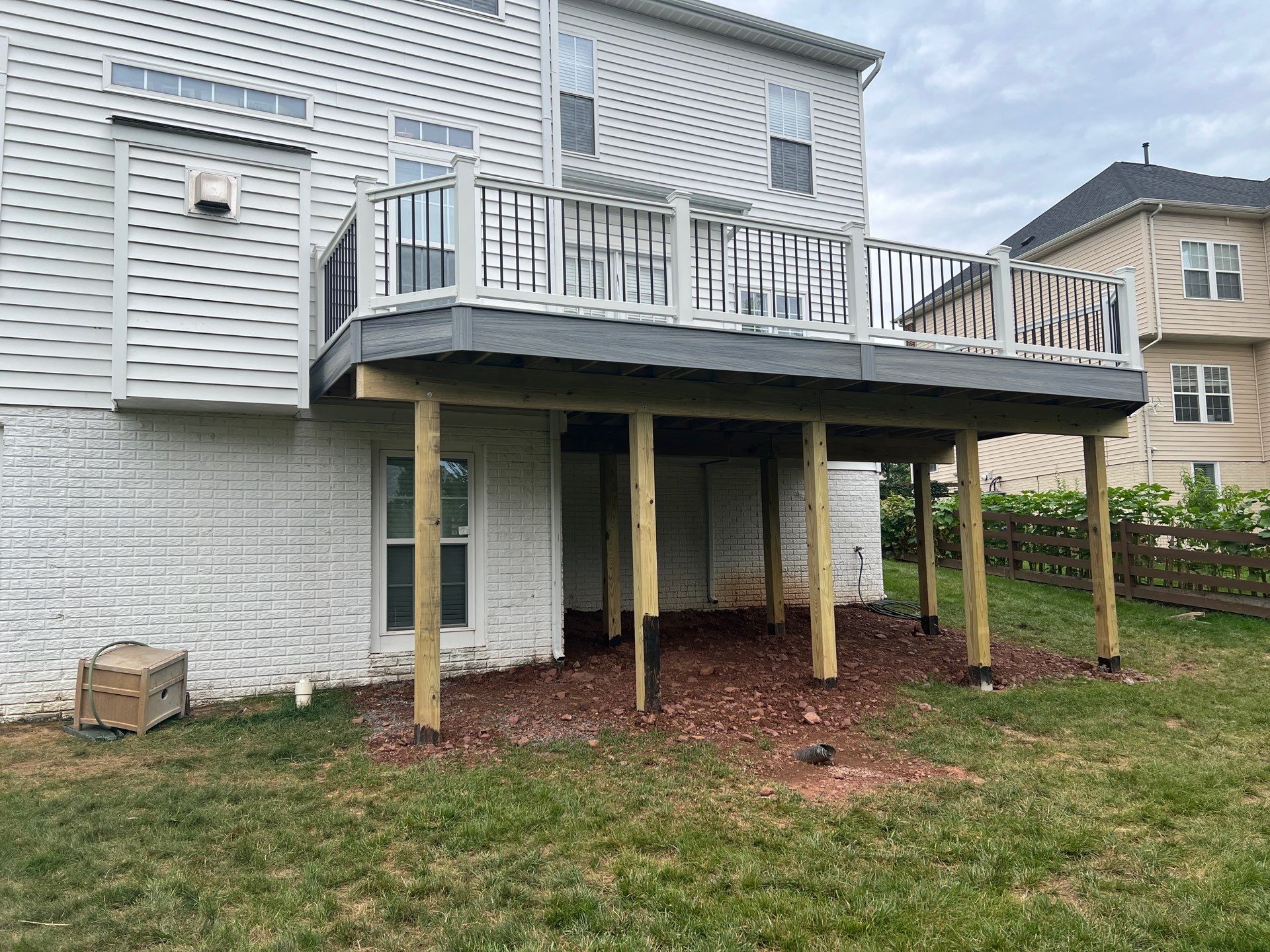 Custom Composite Deck Installation with Aluminum Railings in Aldie by Ridge Armor Renovations