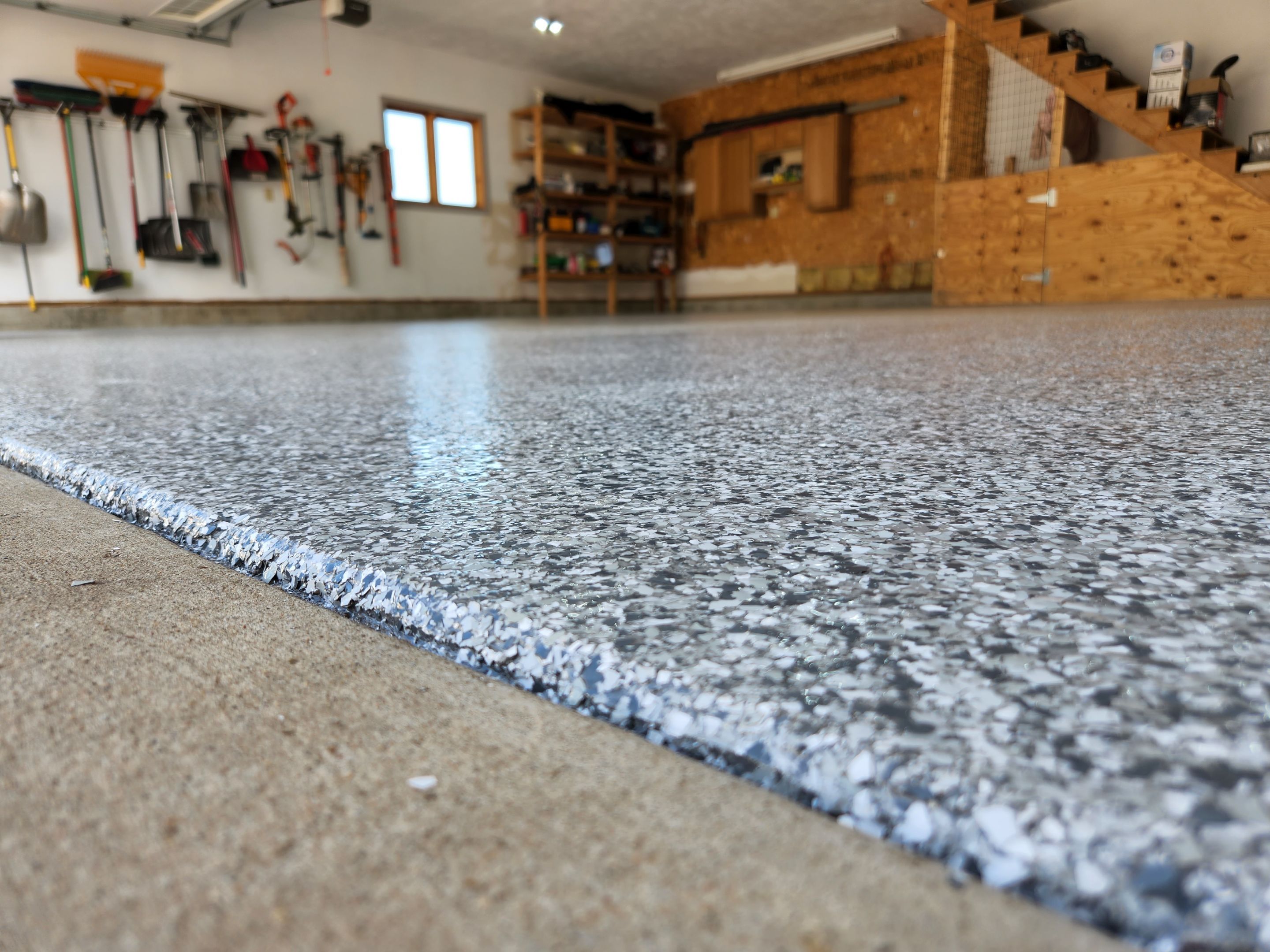 Garage using Slate Stone by Select Painting, Coatings & Garage Cabinets