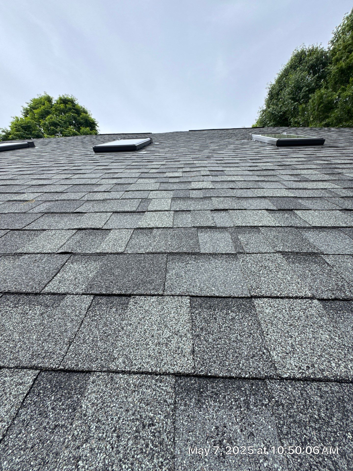 Residential Roof Replacement with Owens Corning Duration Architectural Shingles and 5 Velux Skylights in Charlotte, North Carolina by Merritt Roofing LLC