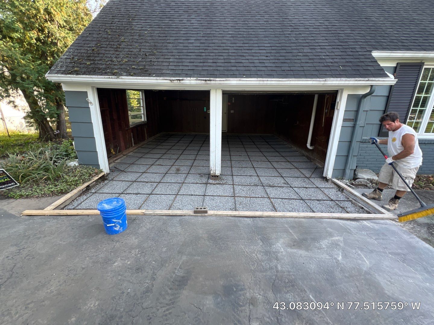 Concrete garage floor replacement  by NG Masonry & Construction LLC
