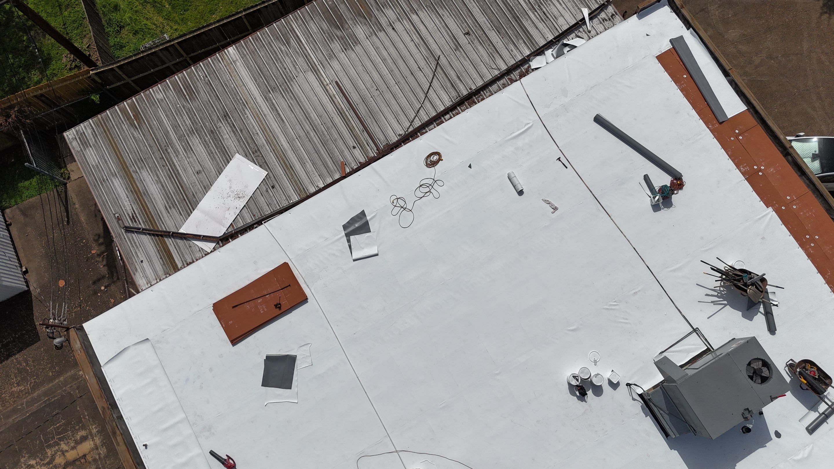 Commercial Roofing Installation using TPO by Core Four Roofing