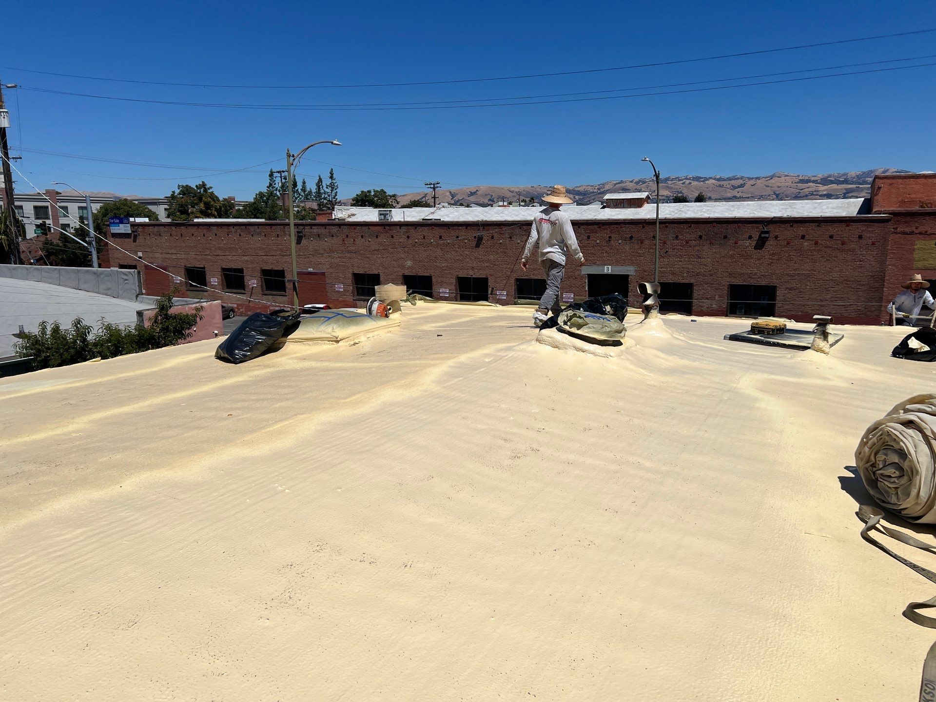 Foam Refurbish using Conklin Benchmark/PUMA XL coatings and spray foam by Straight Edge Roofing Inc