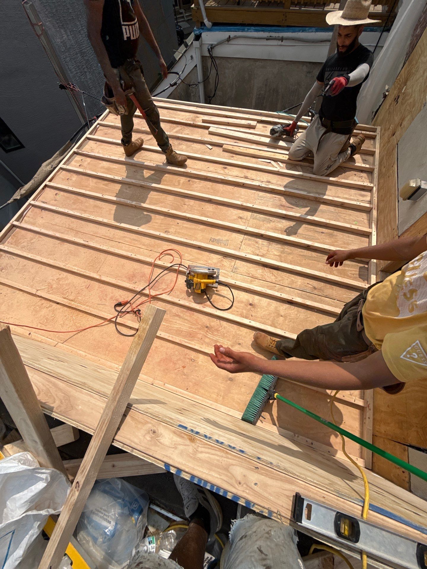 Back Wall & Fiberglass Roof deck Remediation by Philadelphia Quality Roofing