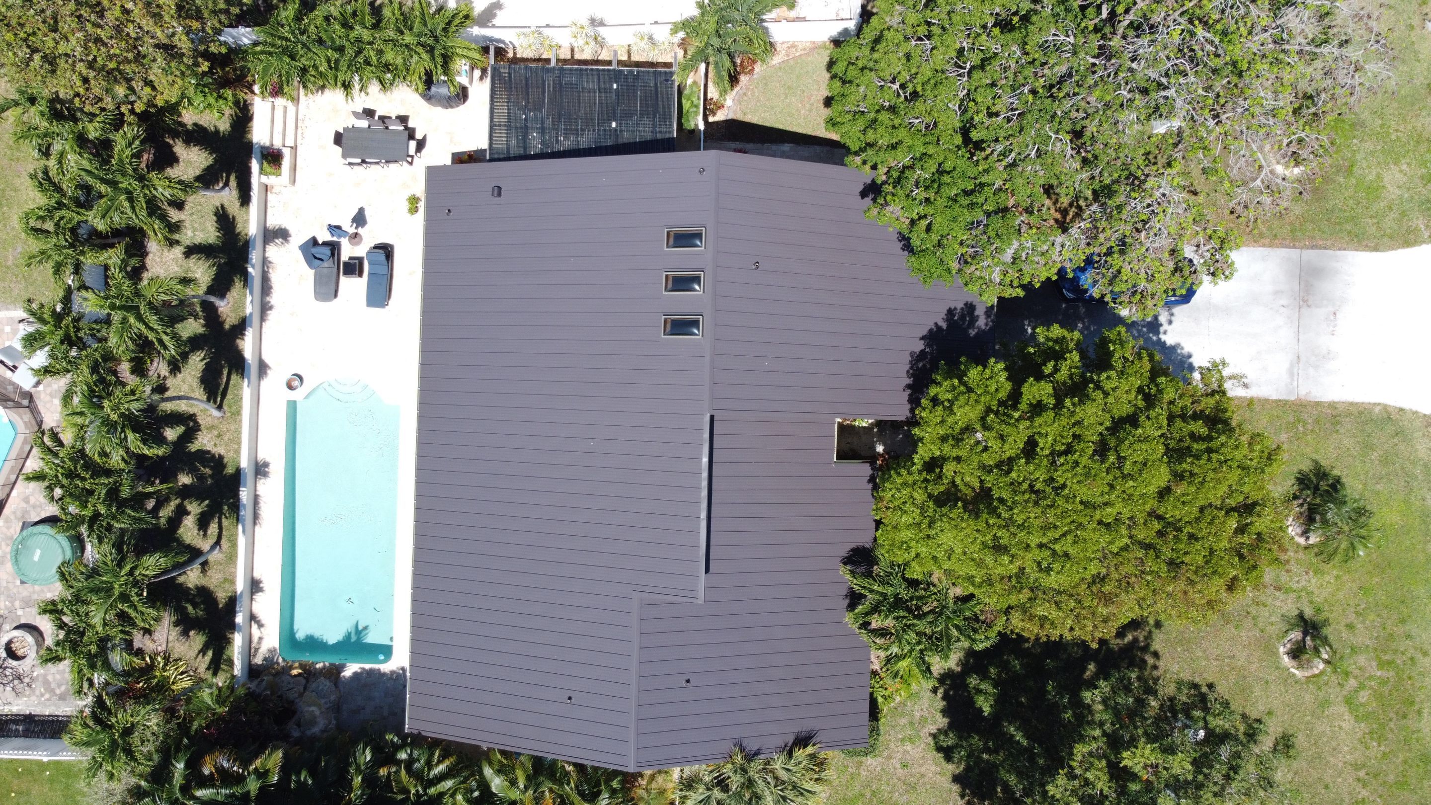 Residential Roofing Installation using 1" Nail strip metal roof by BLUES BROTHERS ROOFING