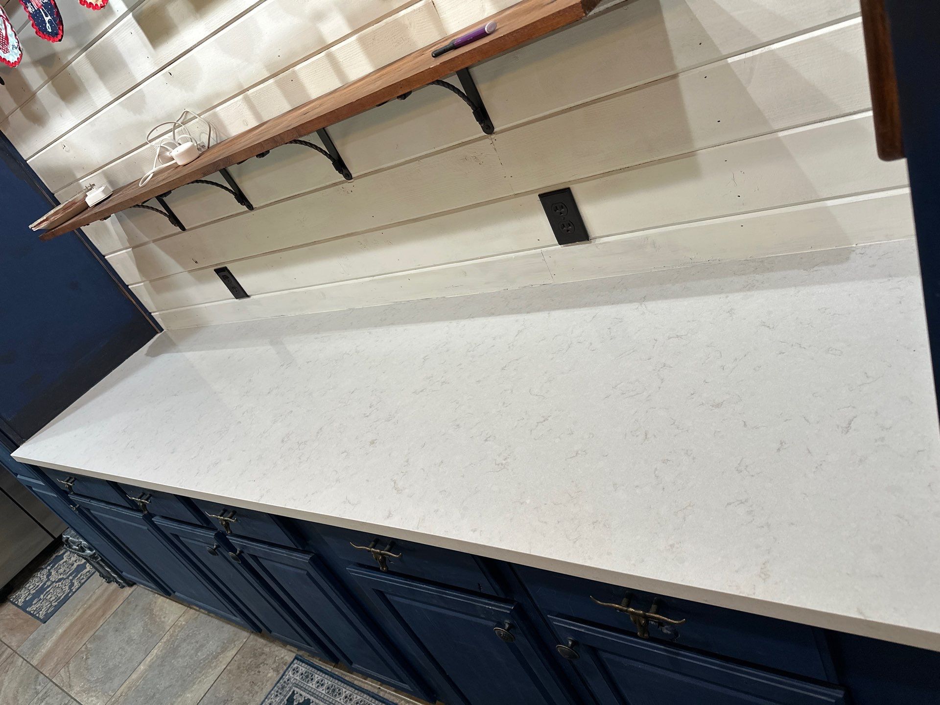 Kitchen countertops using Golden Gate Quartz by Mena stone surfaces