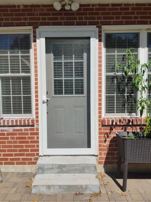 Dual Storm Door & Recessed Lighting Installation – St. Louis, MO by Legendary Services Company LLC.