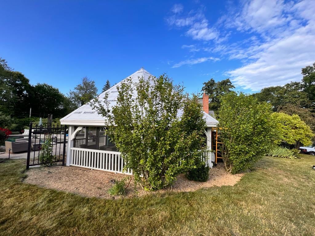 Standing Seam Black Metal Roof- Gazebo by Loyalty Exterior Solutions 