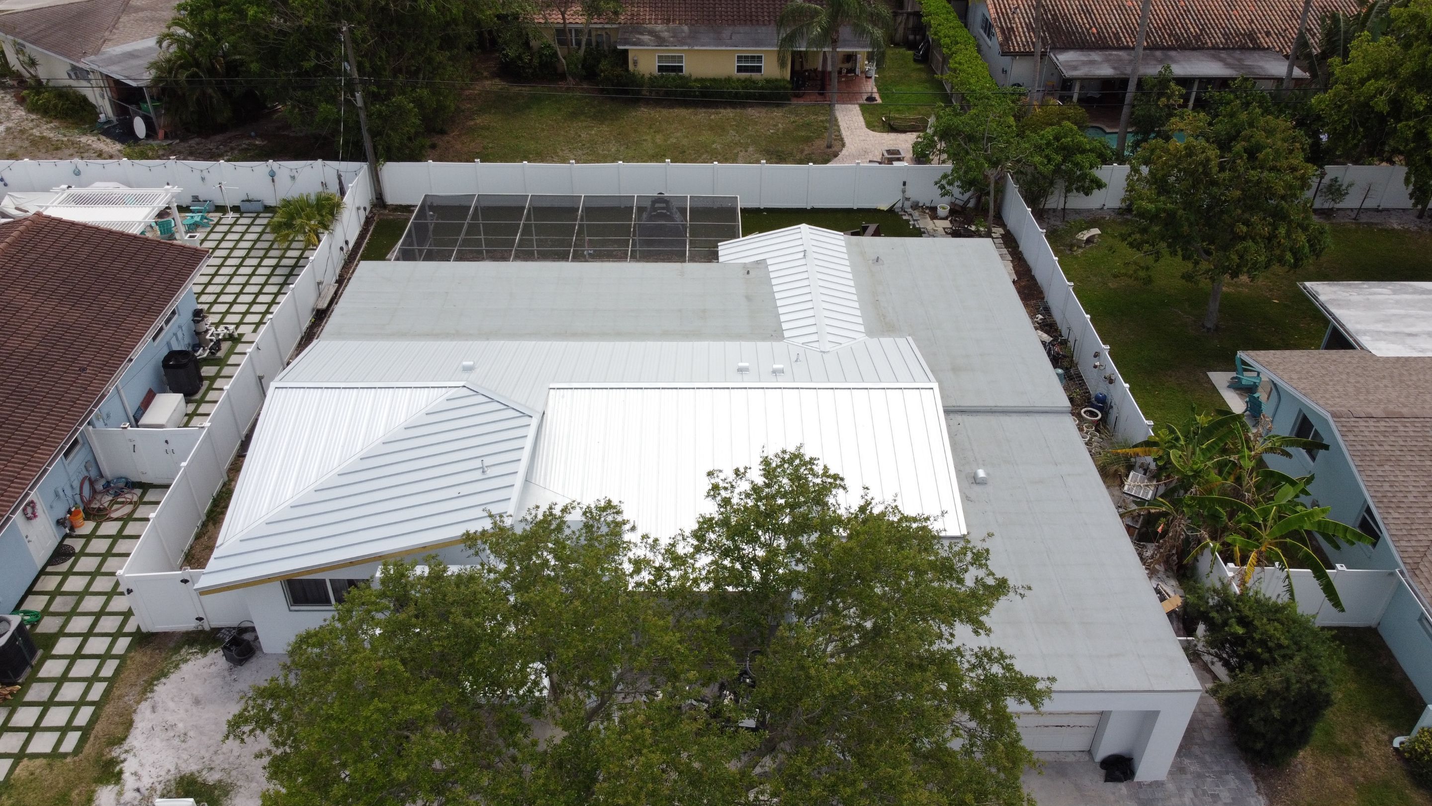 Residential Roofing Installation using 1" Nail strip metal roof by BLUES BROTHERS ROOFING