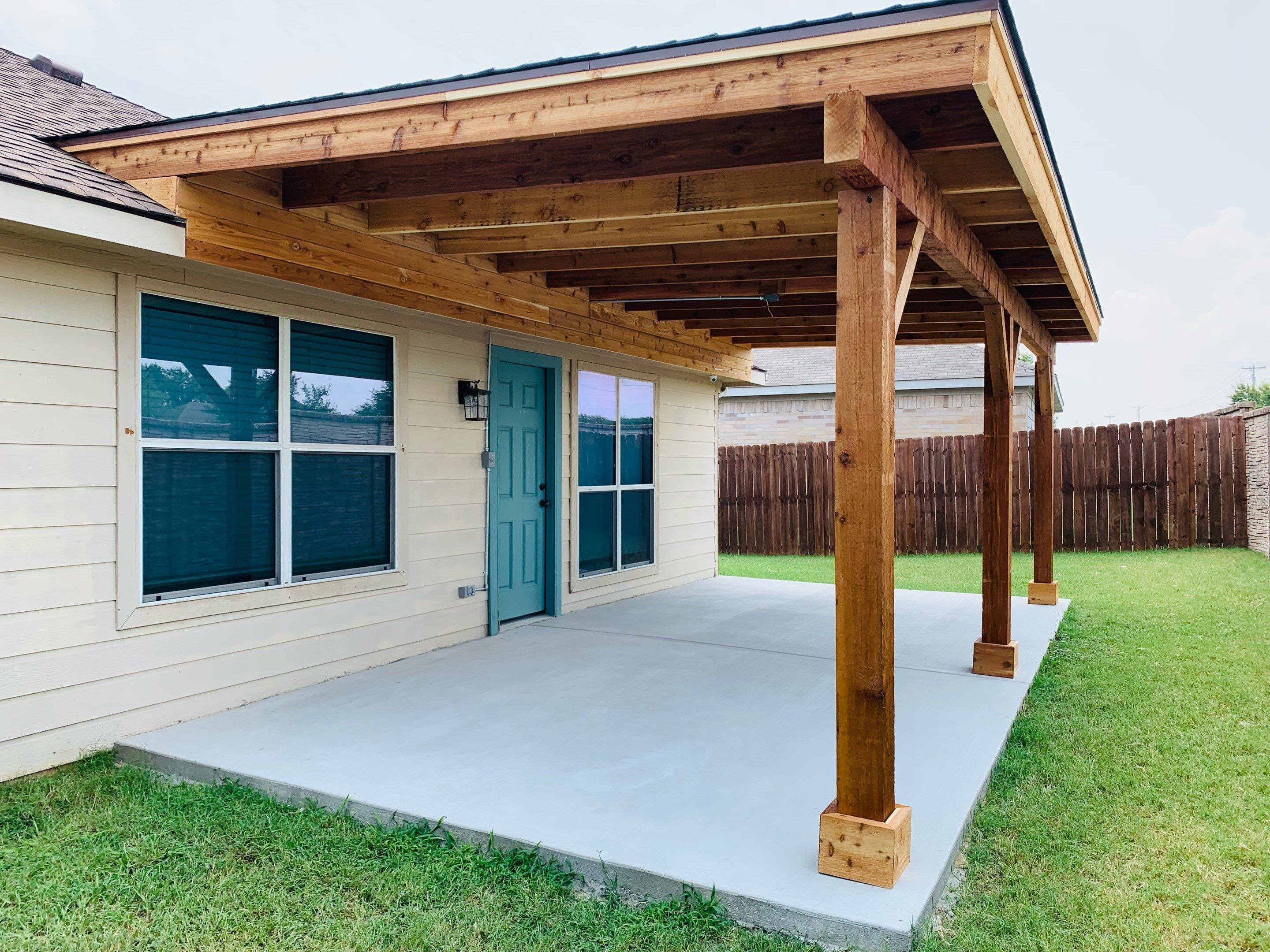 New Patio Addition for a current Client by First United Roofing & Construction