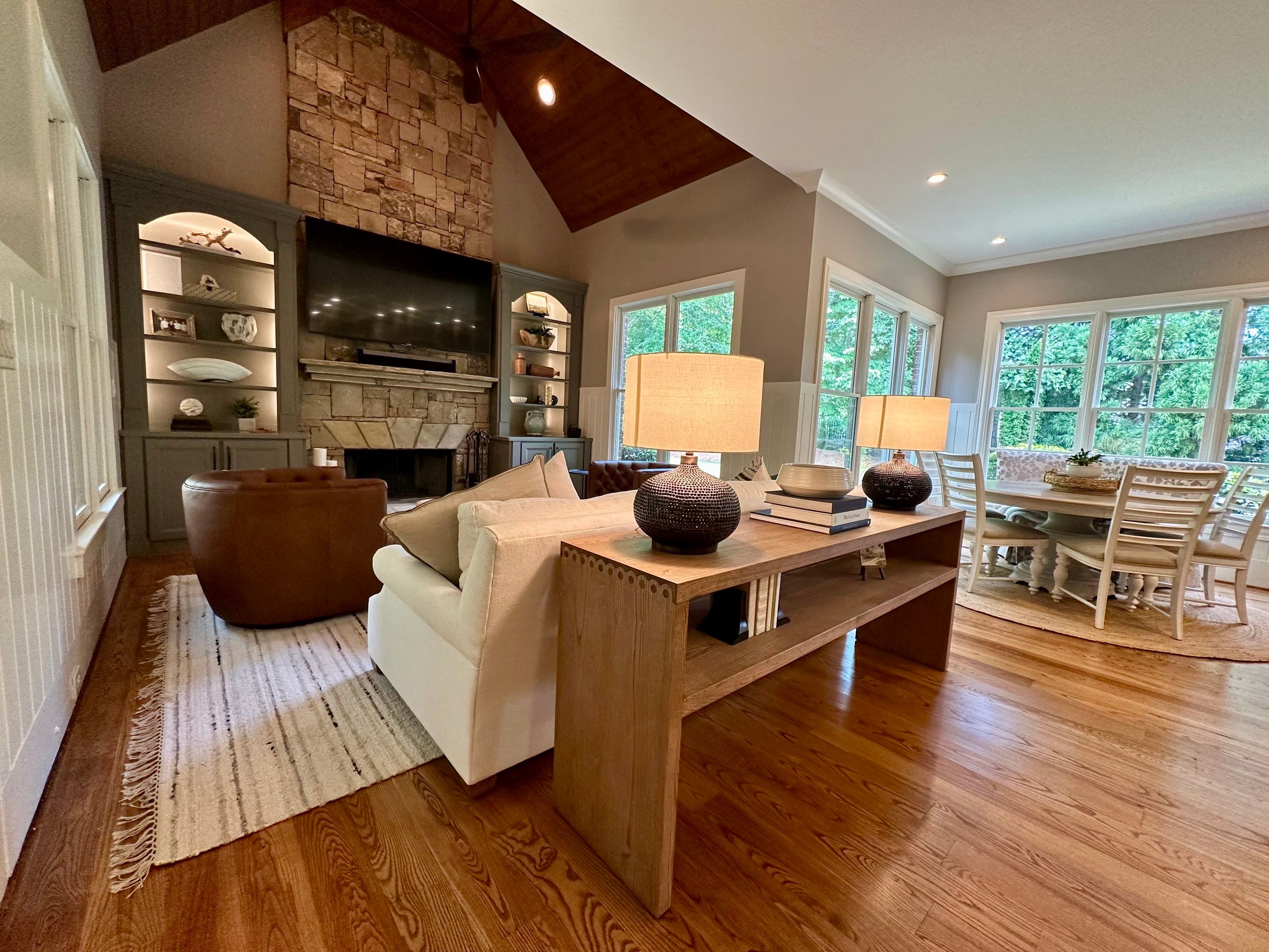 Cabinet Transformation – Kitchen & Living Room by Atlanta's Paint Doctor