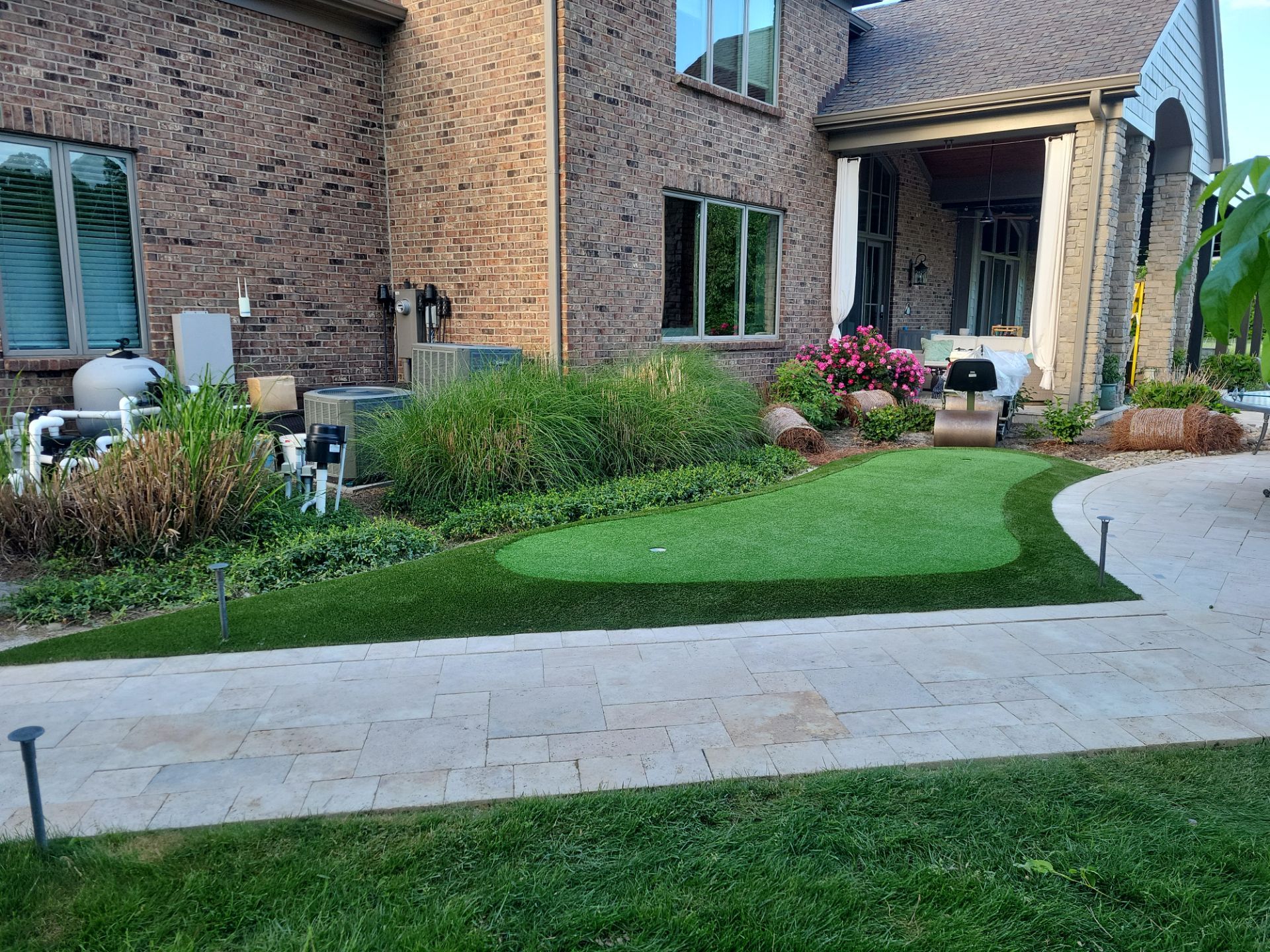 Custom Backyard Putting Green Installation in Mason, Ohio by Southwest Greens Midwest