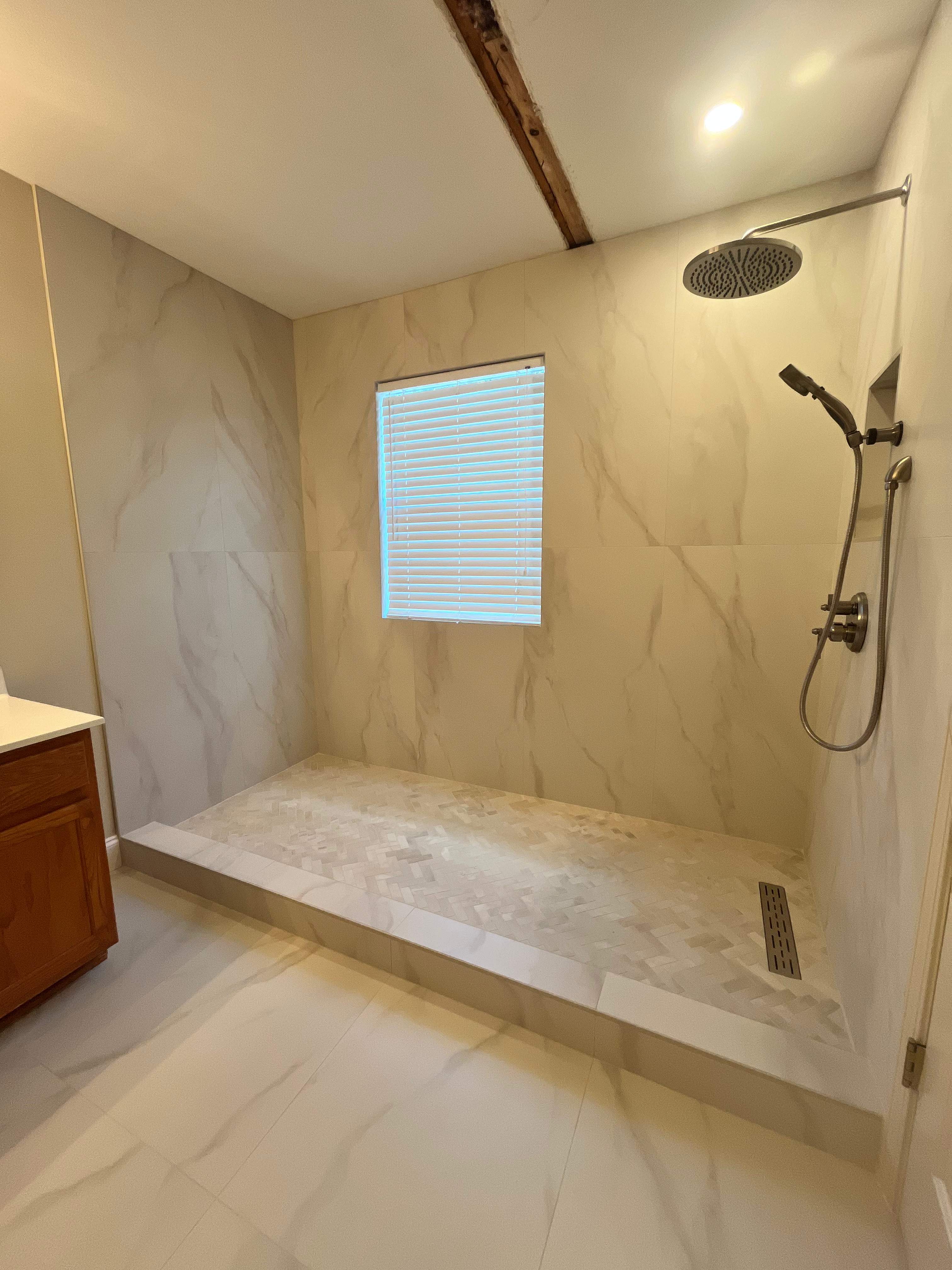 Master bathroom renovation by Prudencio