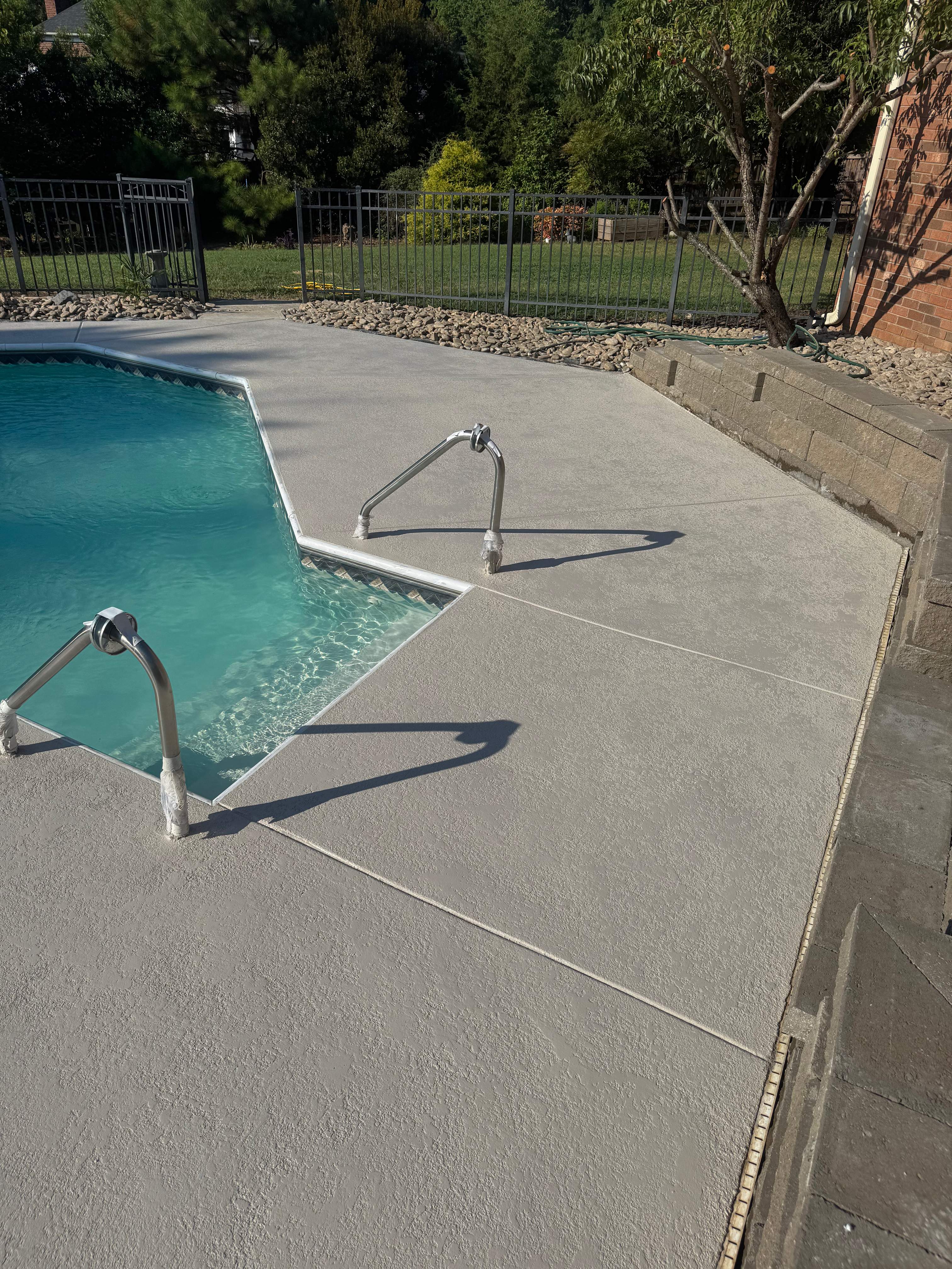 Pool Deck Overlay in Knockdown Finish by Endure Concrete Coatings