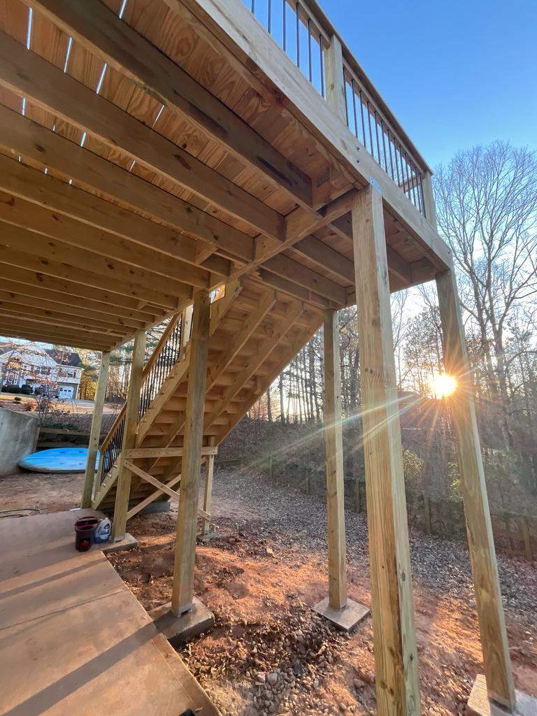 Deck Build using Pressure Treated Pine in Canton, GA by Nelson Exteriors