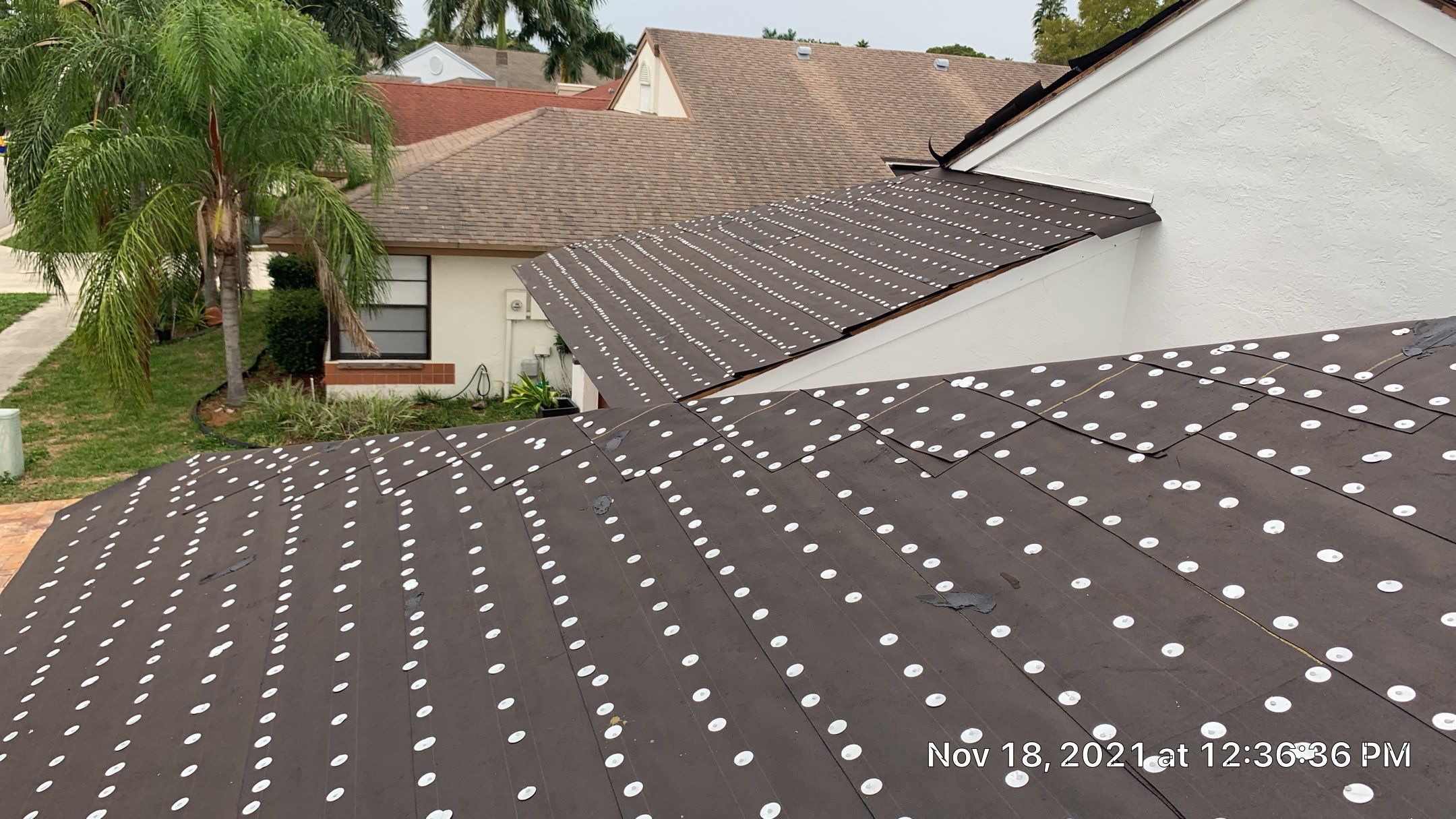 Residential Roofing Installation using 1" Nail strip metal roof by BLUES BROTHERS ROOFING
