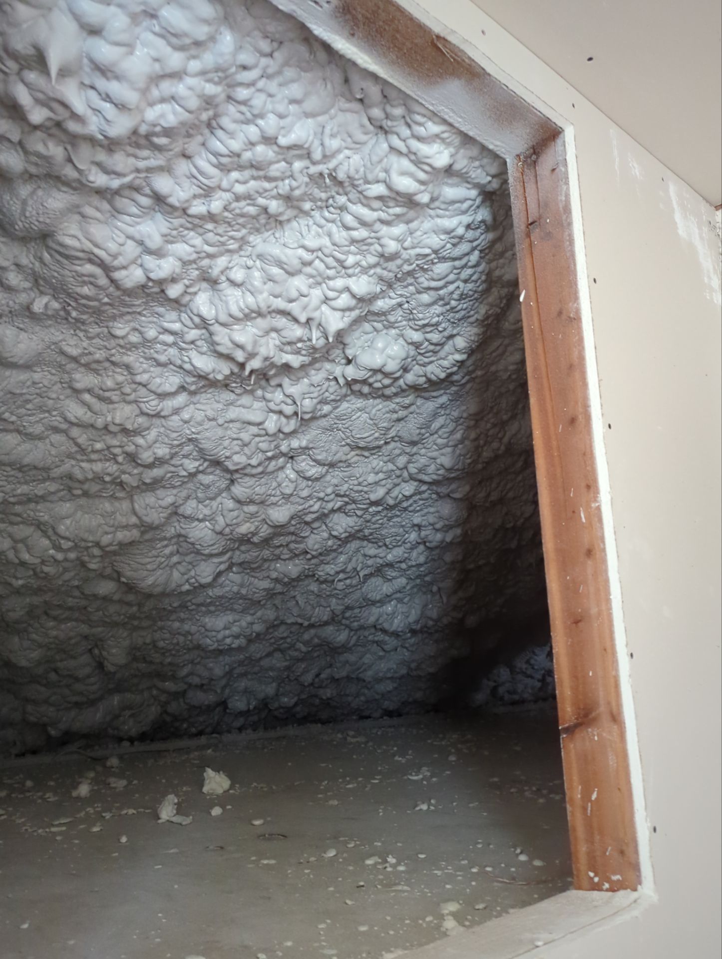 Basement Exterior Walls using Closed Cell Spray Foam by NYS Foam & Energy