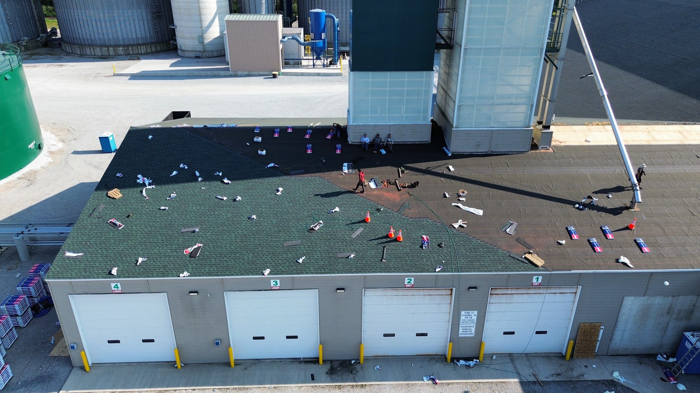 Commercial Roofing Installation using Timberline HDZ Shingles - Hunter Green by RoofX 
