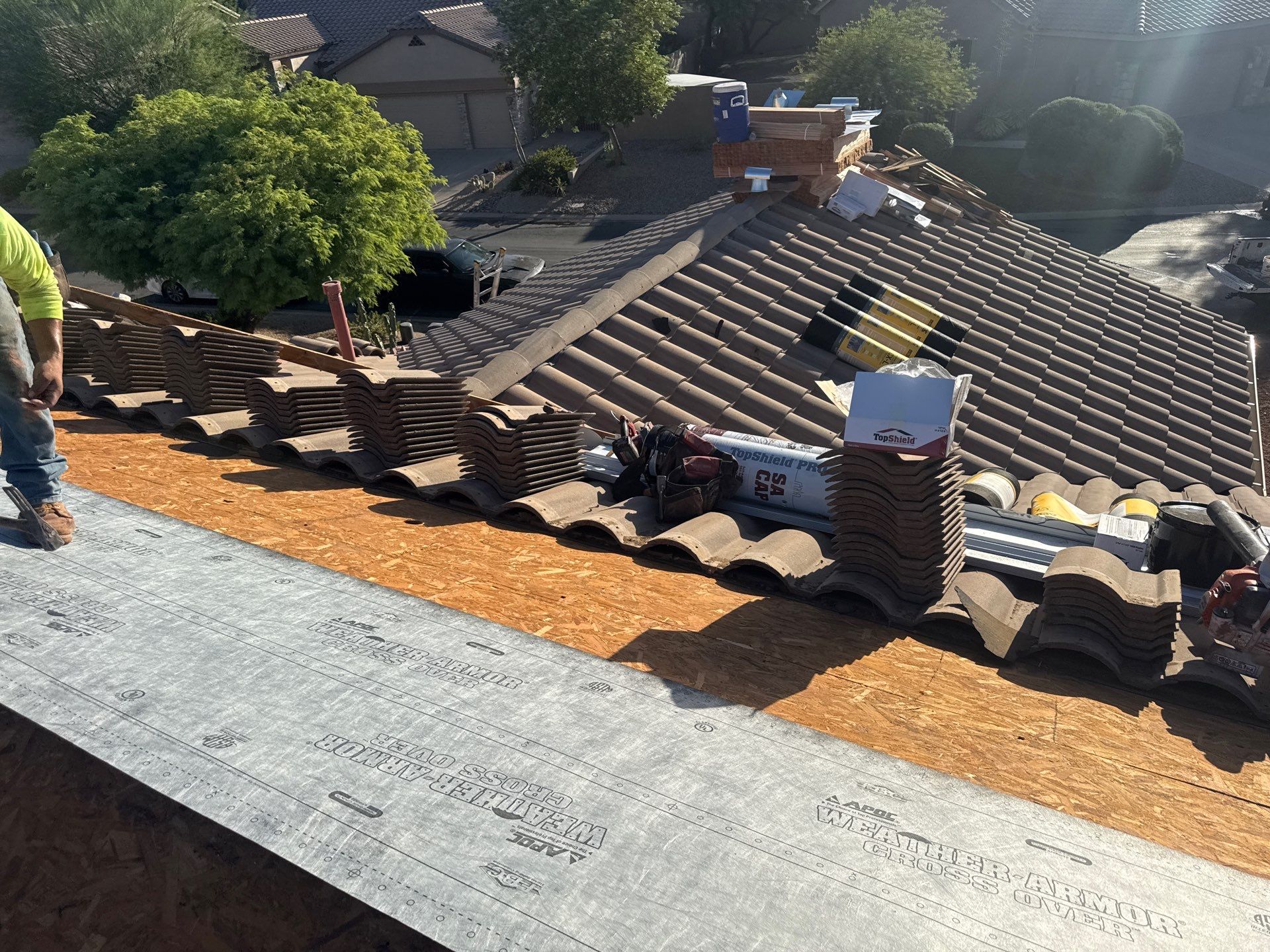 Mesa, AZ Concrete Tile Roof Underlayment Replacement by APM Builders LLC