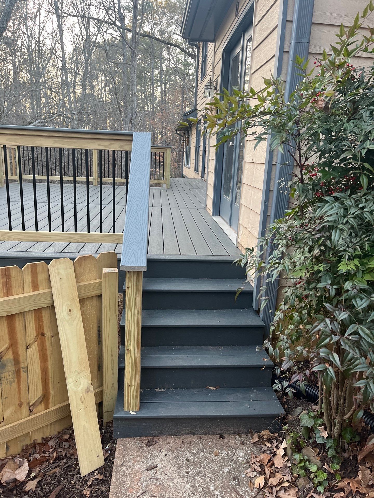 Trex Deck Build with Hybrid Railing in Lilburn, GA by Nelson Exteriors 