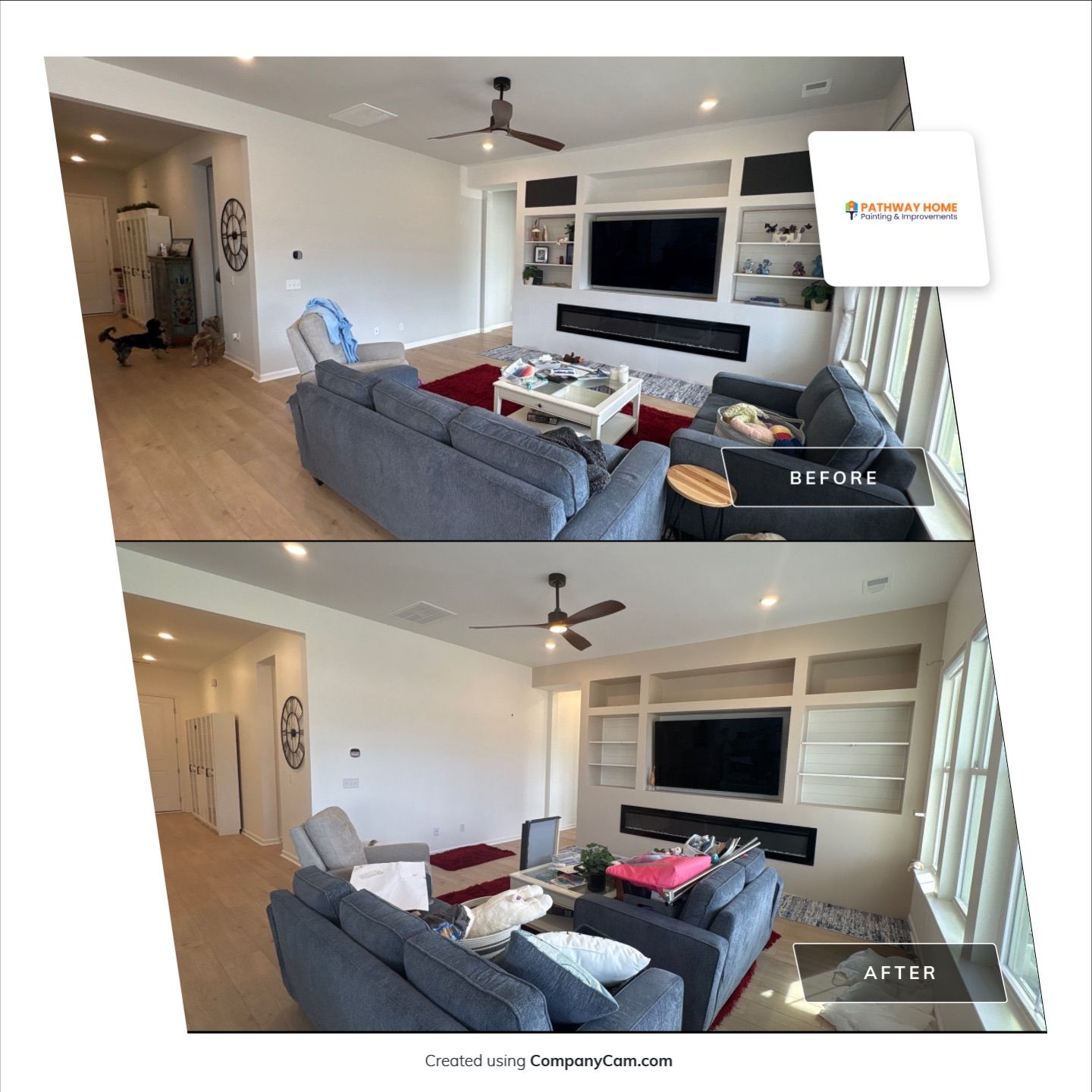 Another fresh interior transformation underway in Summerville 🎨 by Pathway Home Painting & Improvements