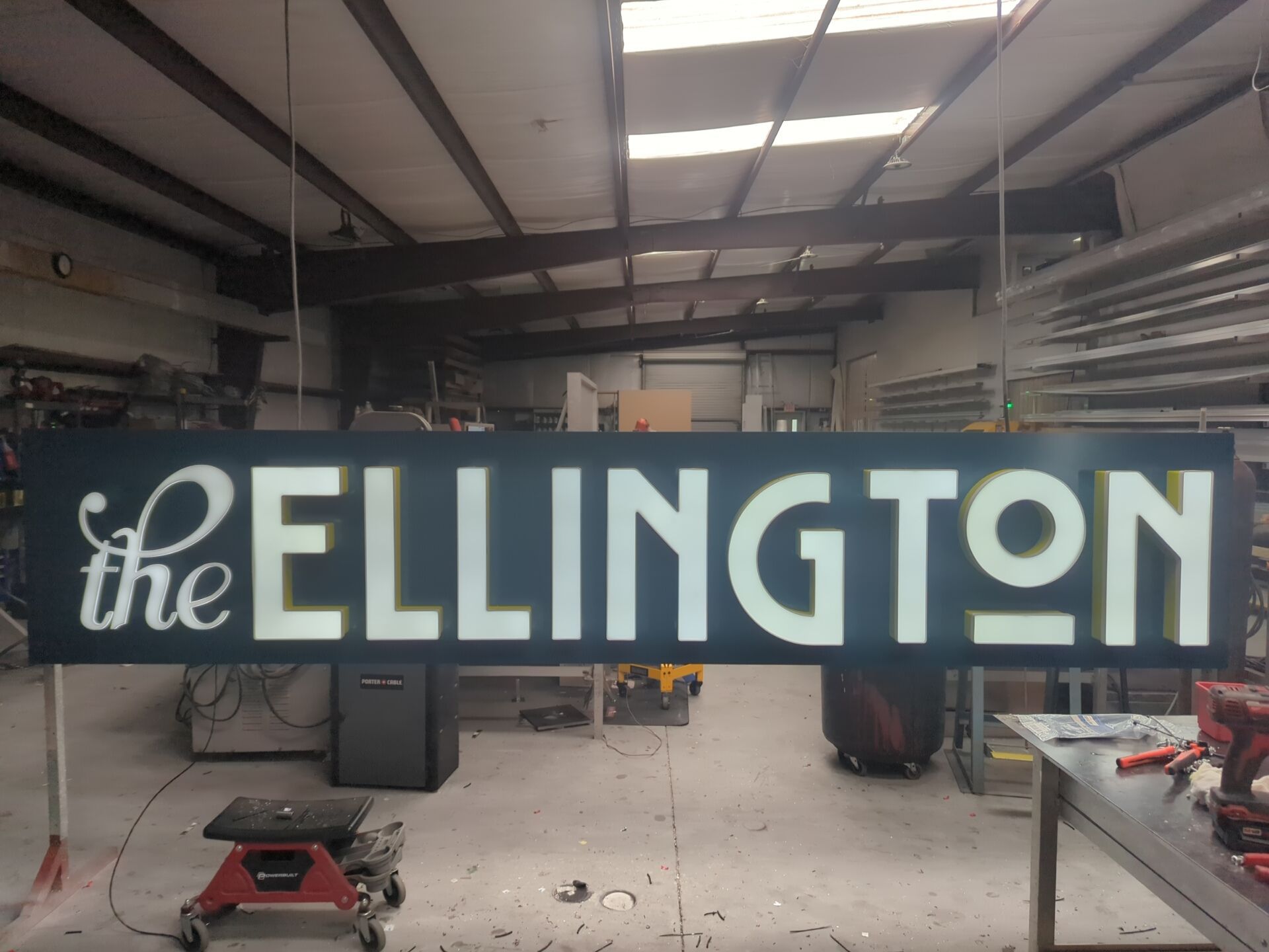 Channel Letters on Backer for Ellington by SignCrafters