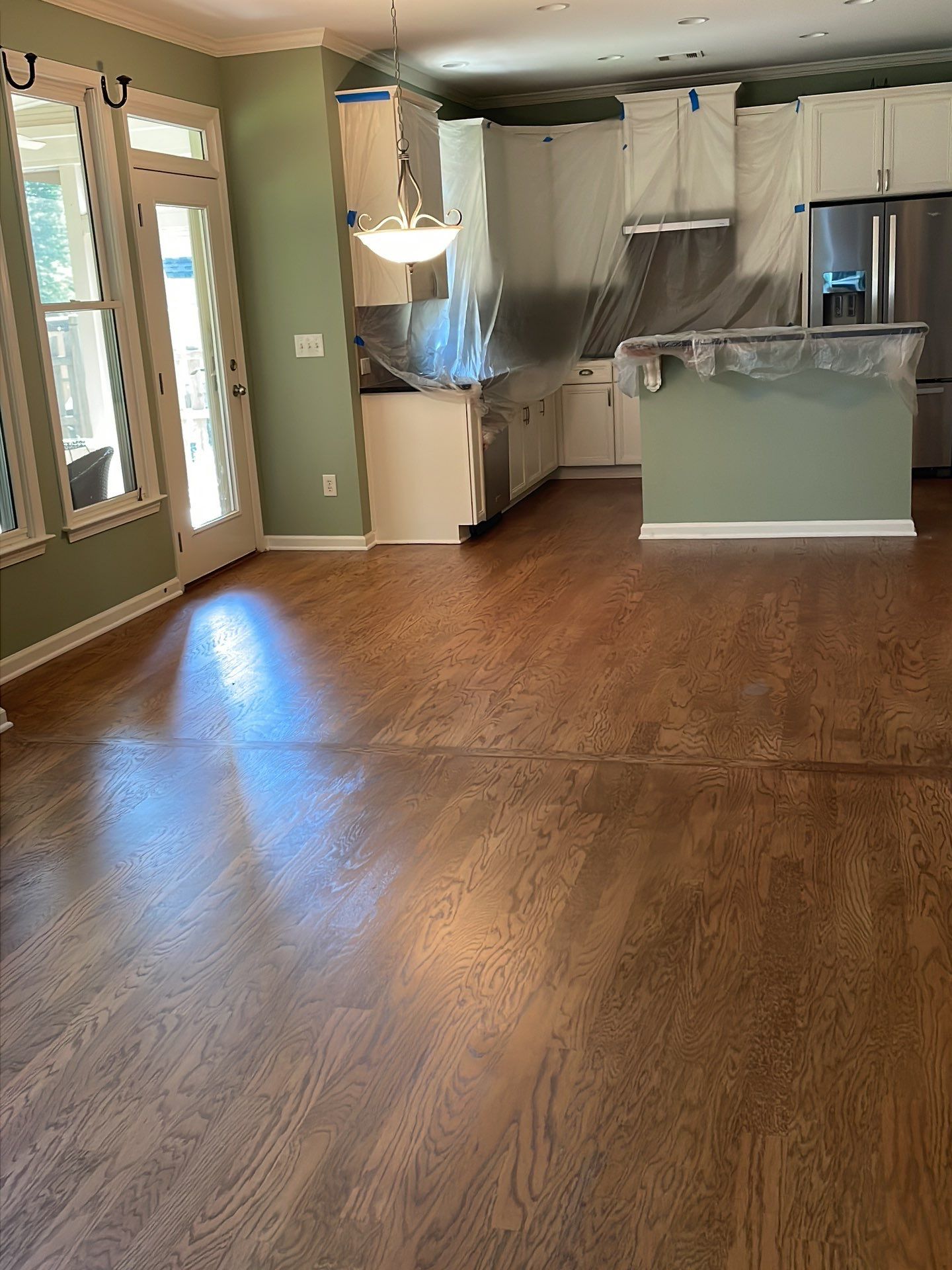Red Oak refinish with English Chestnut by Footprints Floors of East Atlanta