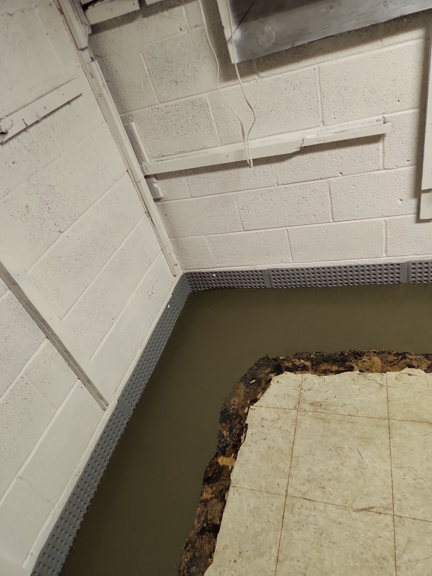 Interior French Drain & Mold Remediation Project in Manville, New Jersey by Pure Service Pro, LLC 